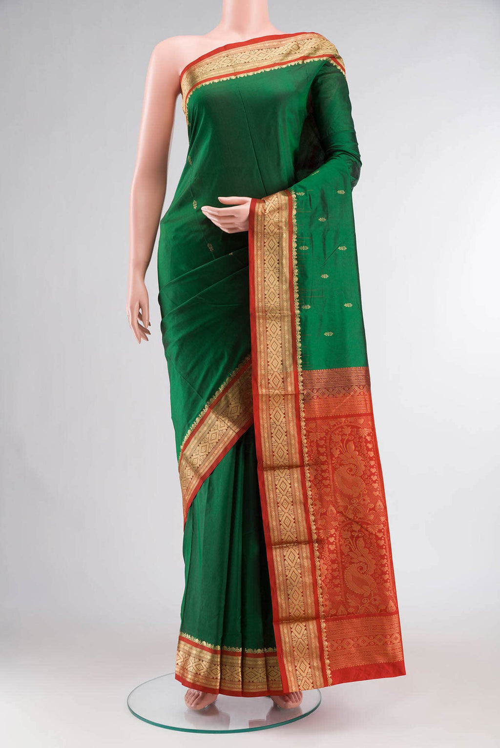Green Bangalore Silk Saree