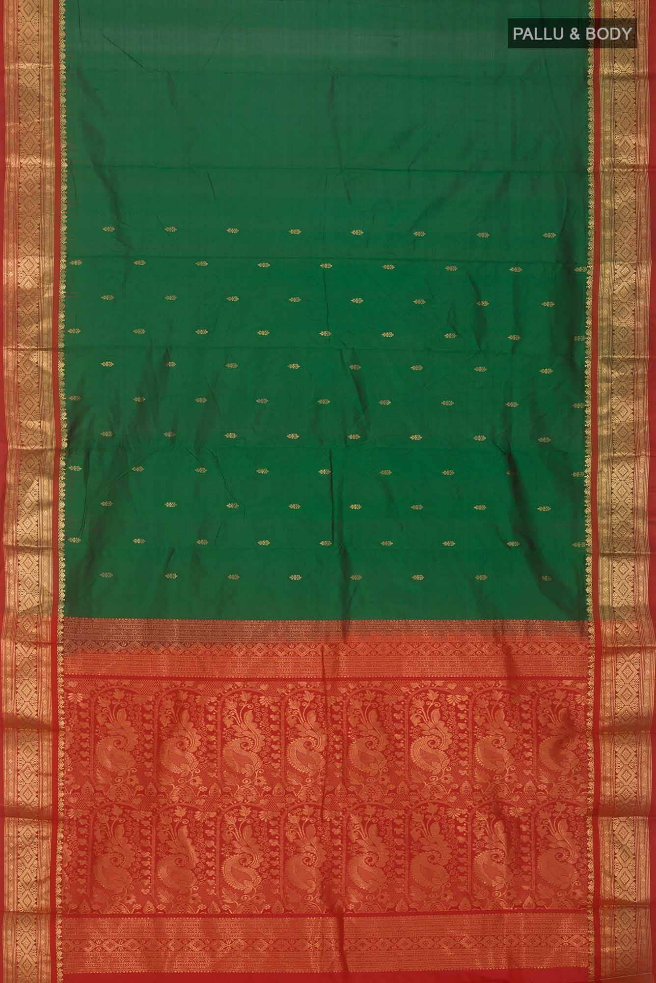 Green Bangalore Silk Saree