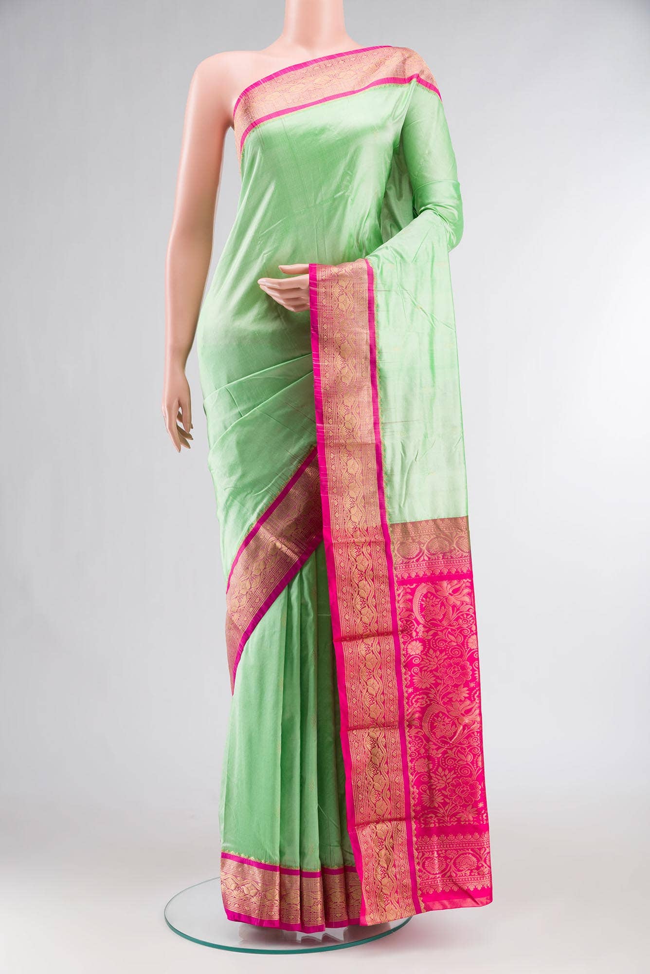 Green Bangalore Silk Saree