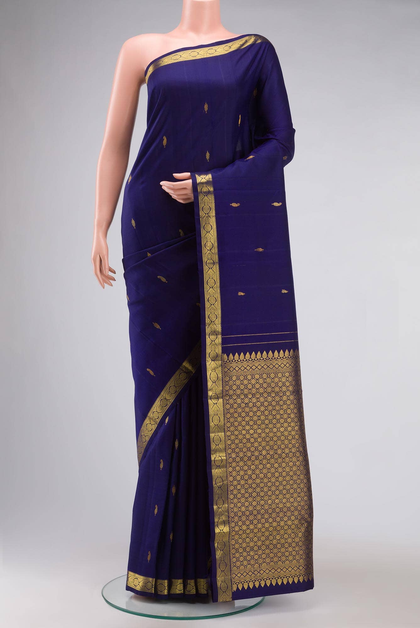 Blue Kanchipuram Silk Saree