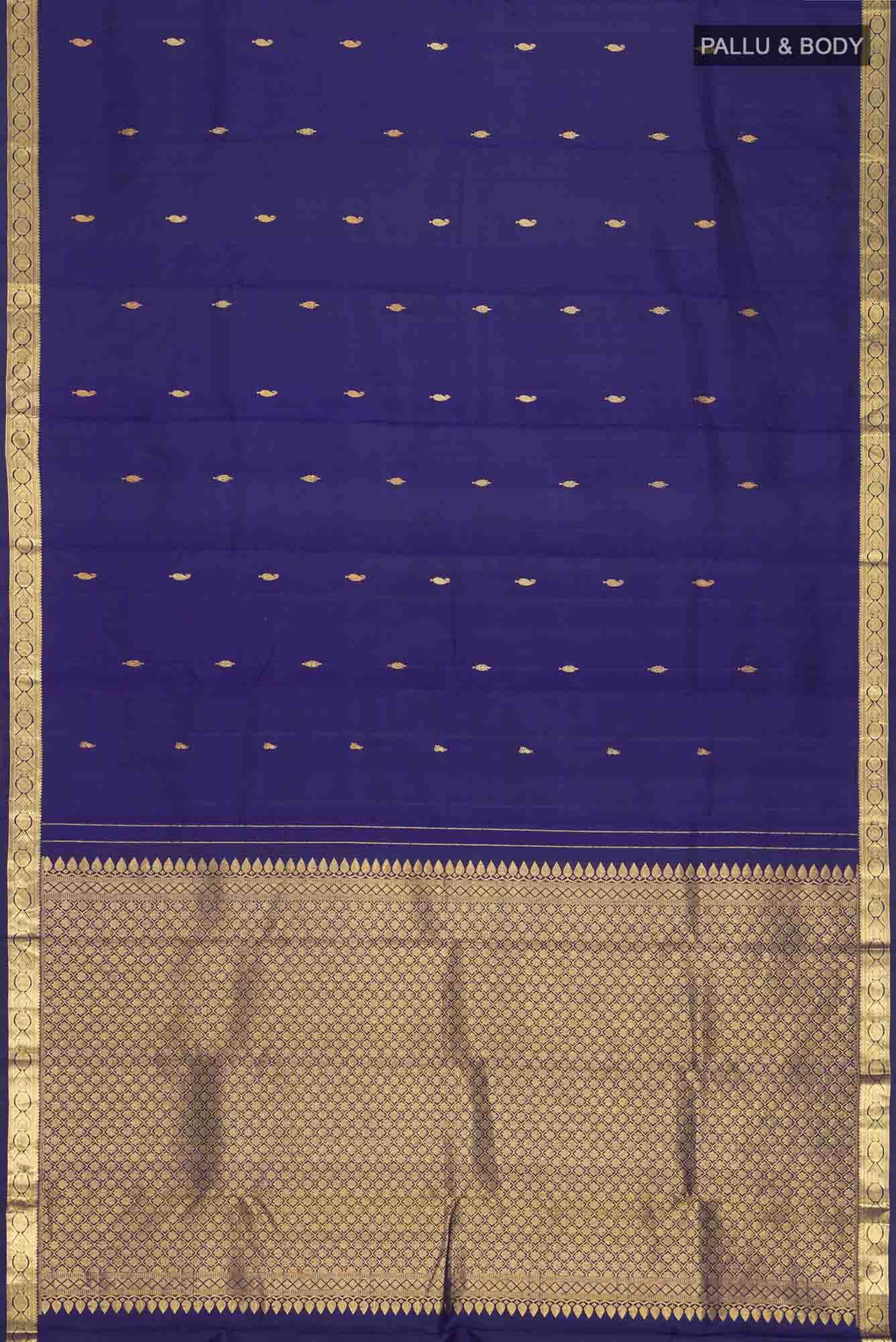 Blue Kanchipuram Silk Saree