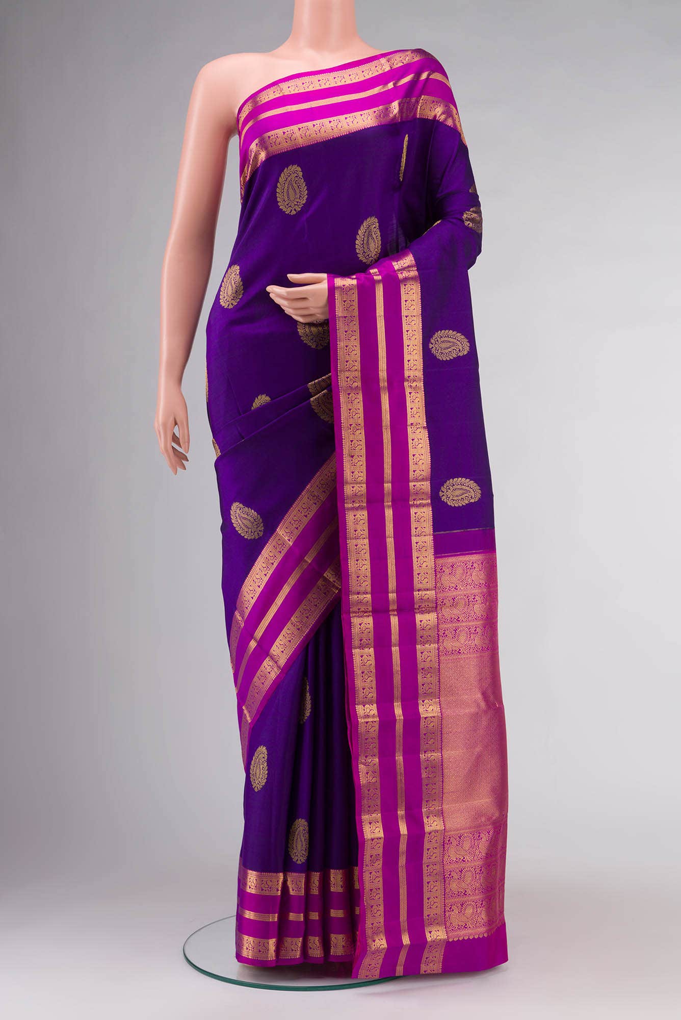 Blue Kanchipuram Silk Saree