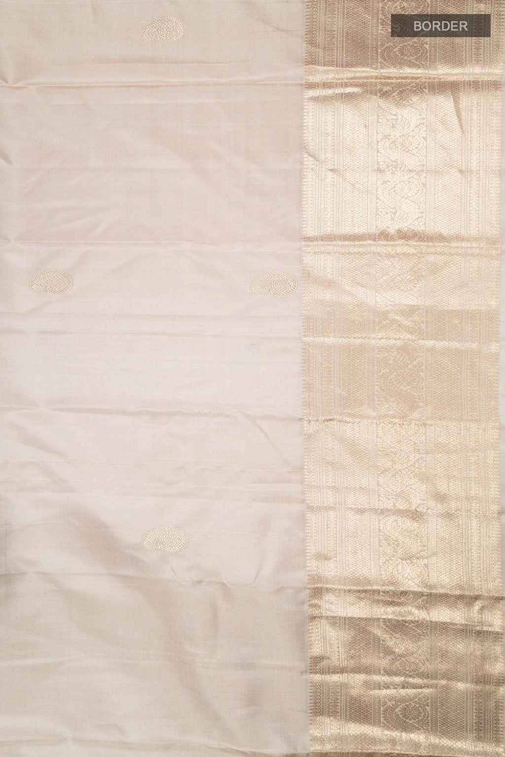 Beige Kanchipuram Silk Saree