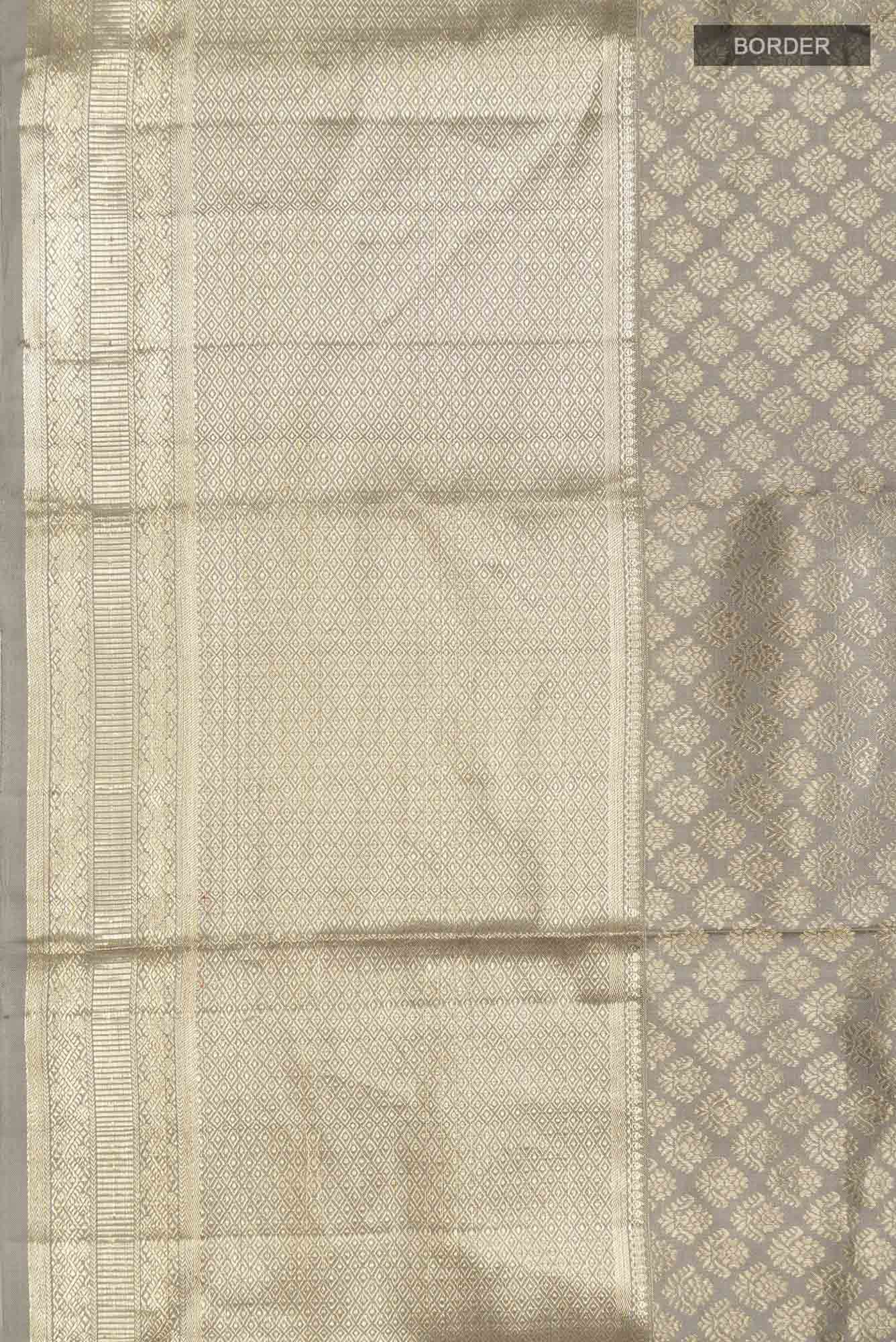 Grey Kanchipuram Silk Saree