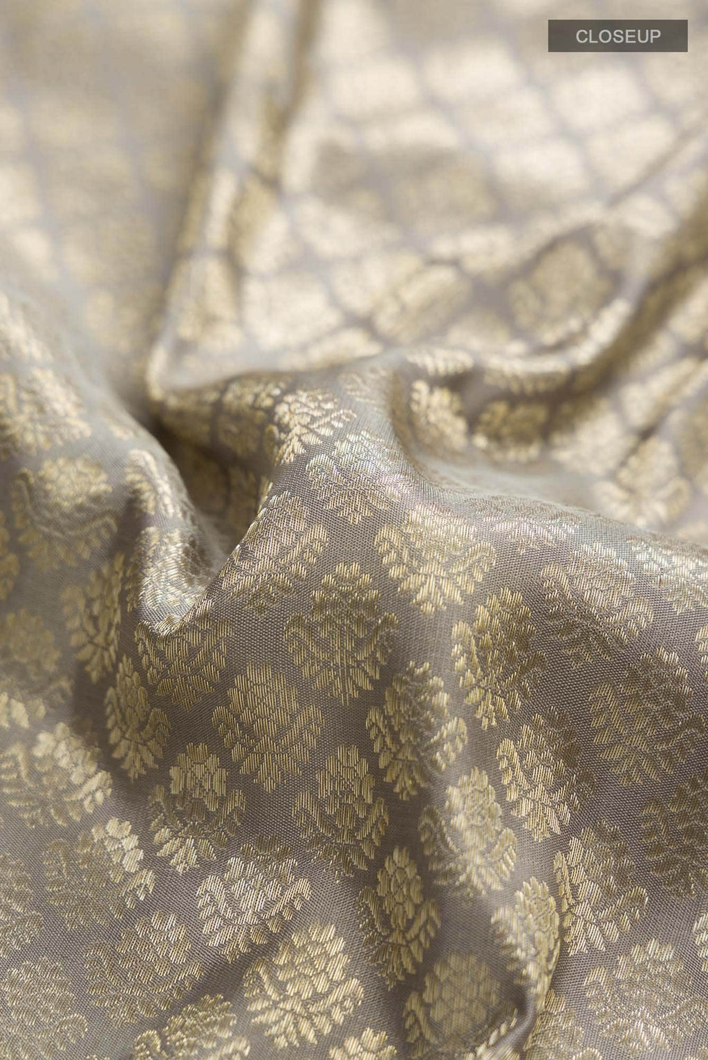 Grey Kanchipuram Silk Saree