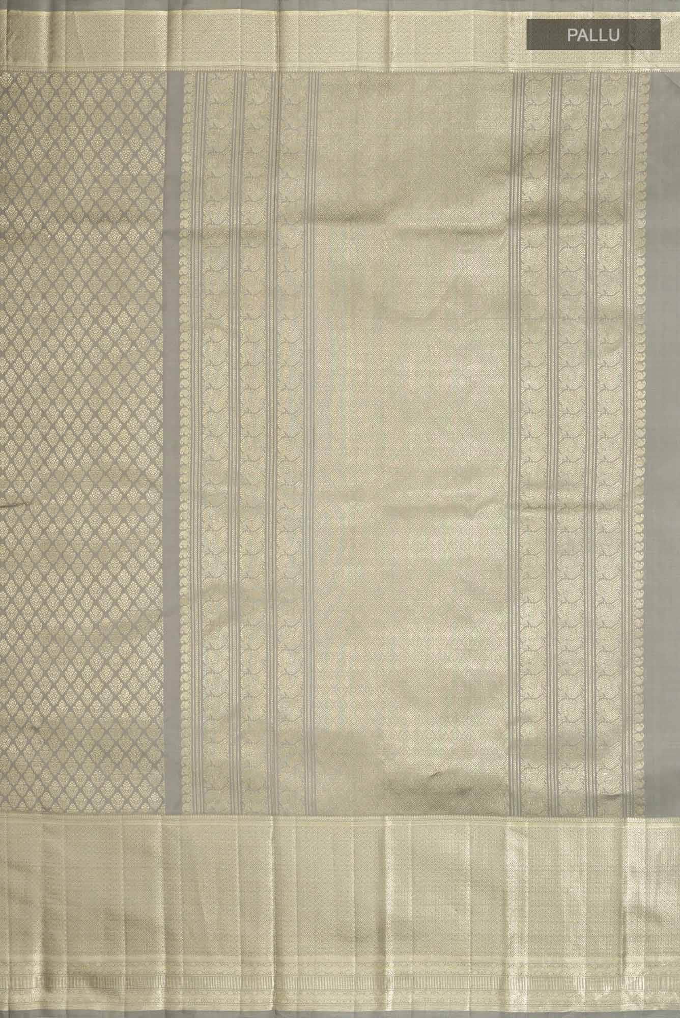 Grey Kanchipuram Silk Saree