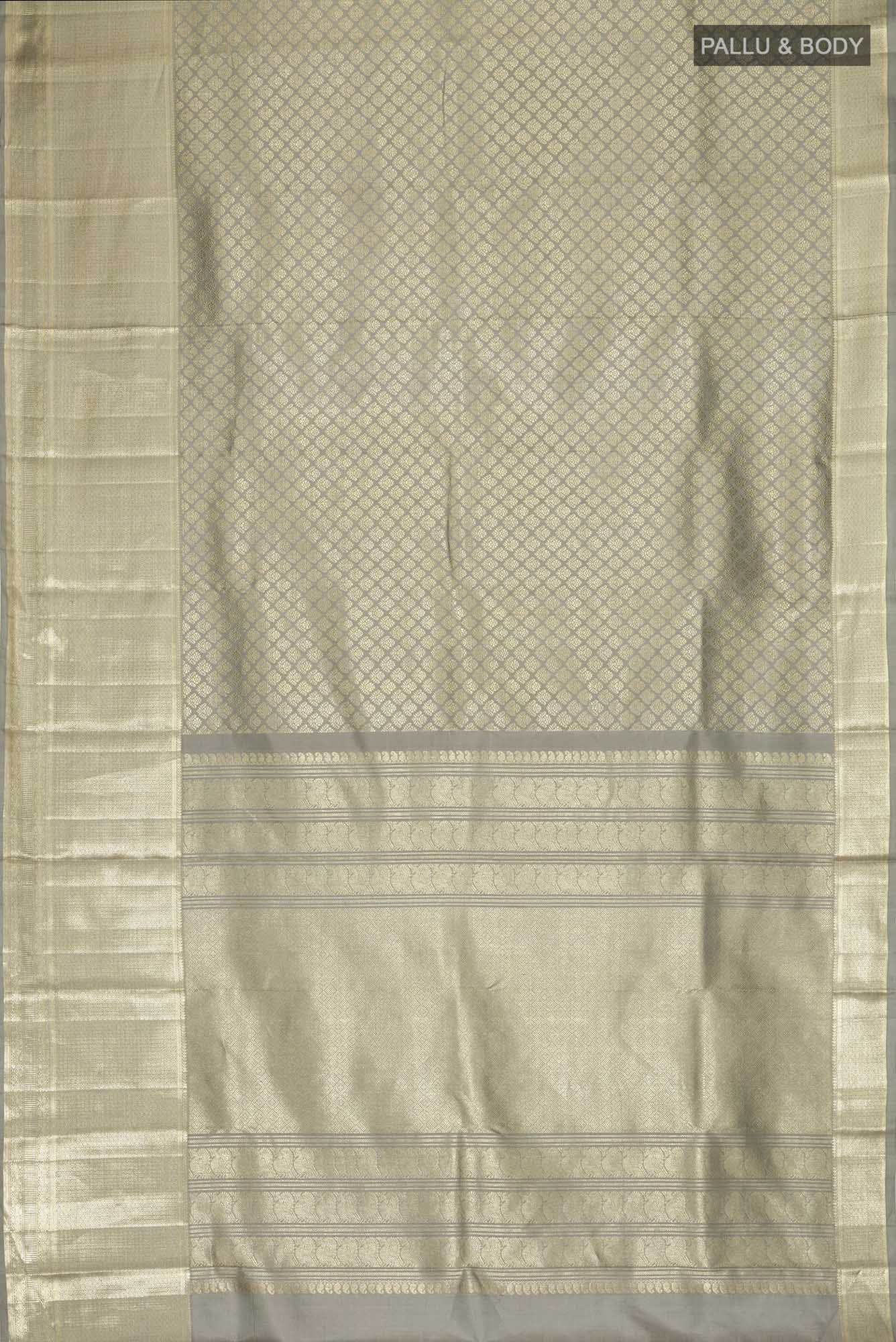 Grey Kanchipuram Silk Saree