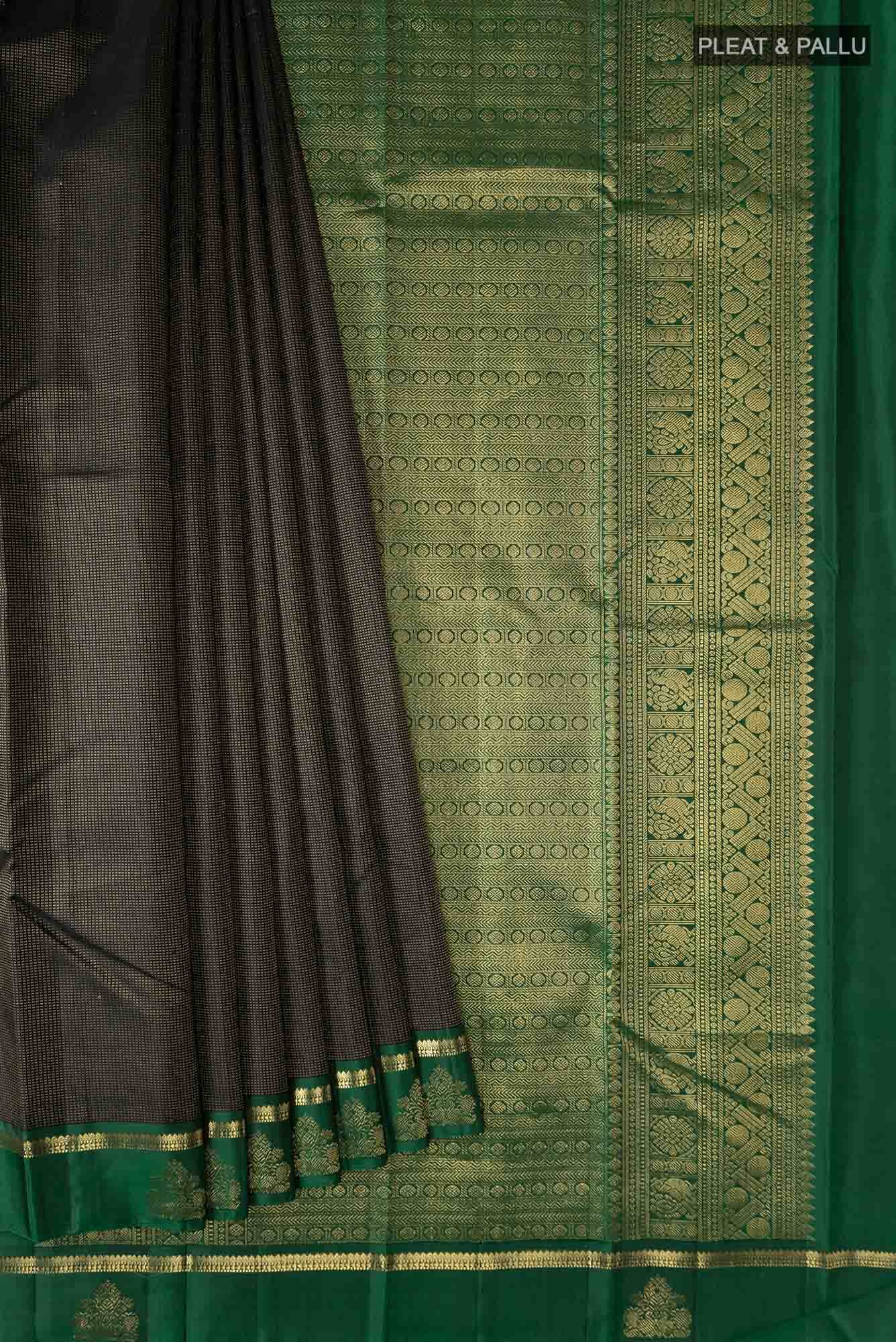 Black Kanchipuram Silk Saree
