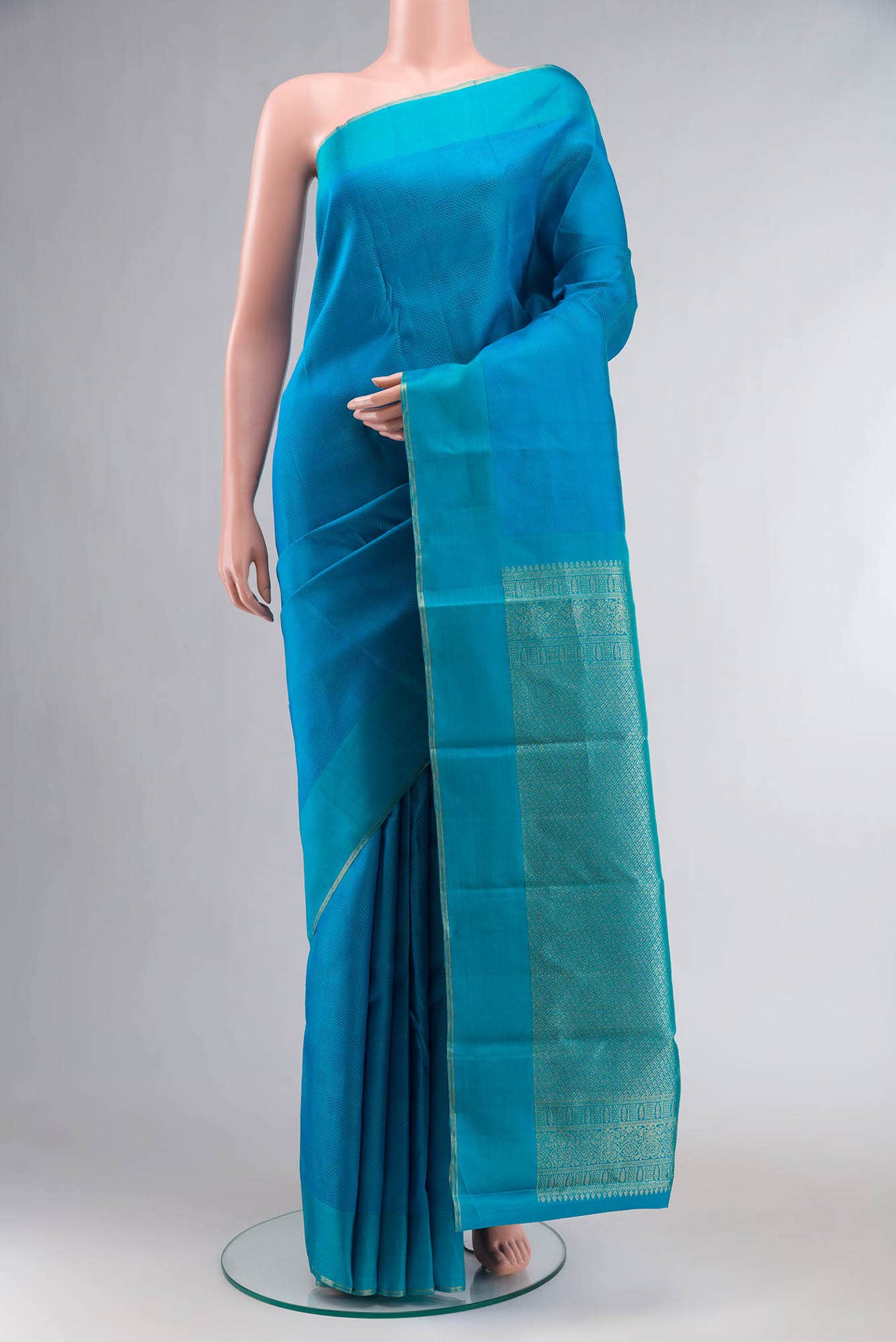 Blue Kanchipuram Silk Saree