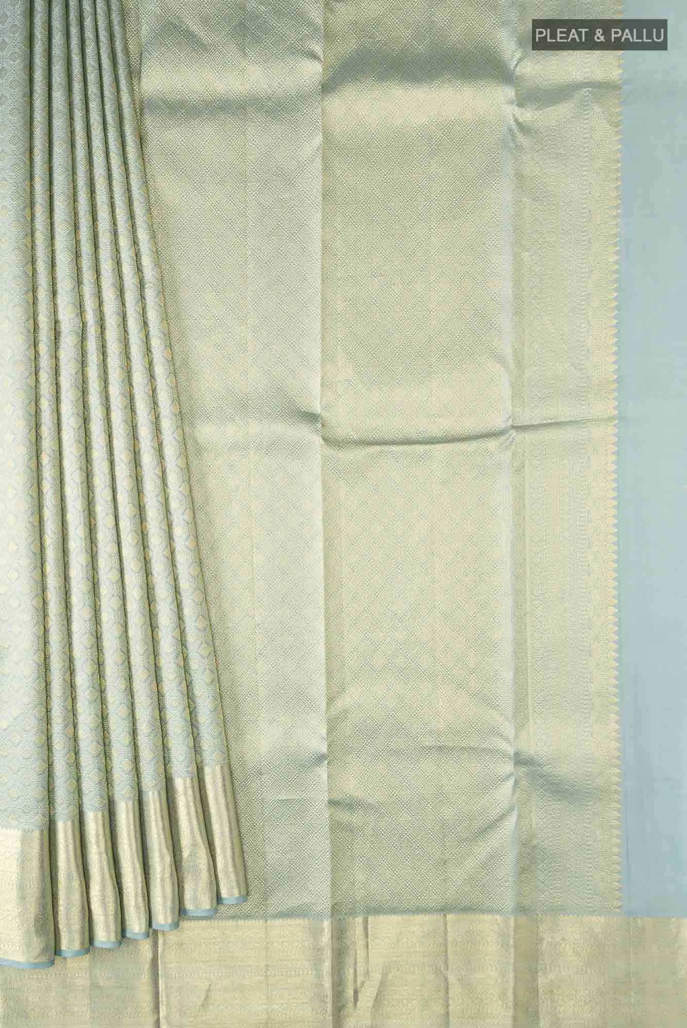 Light Blue Kanchipuram Silk Saree