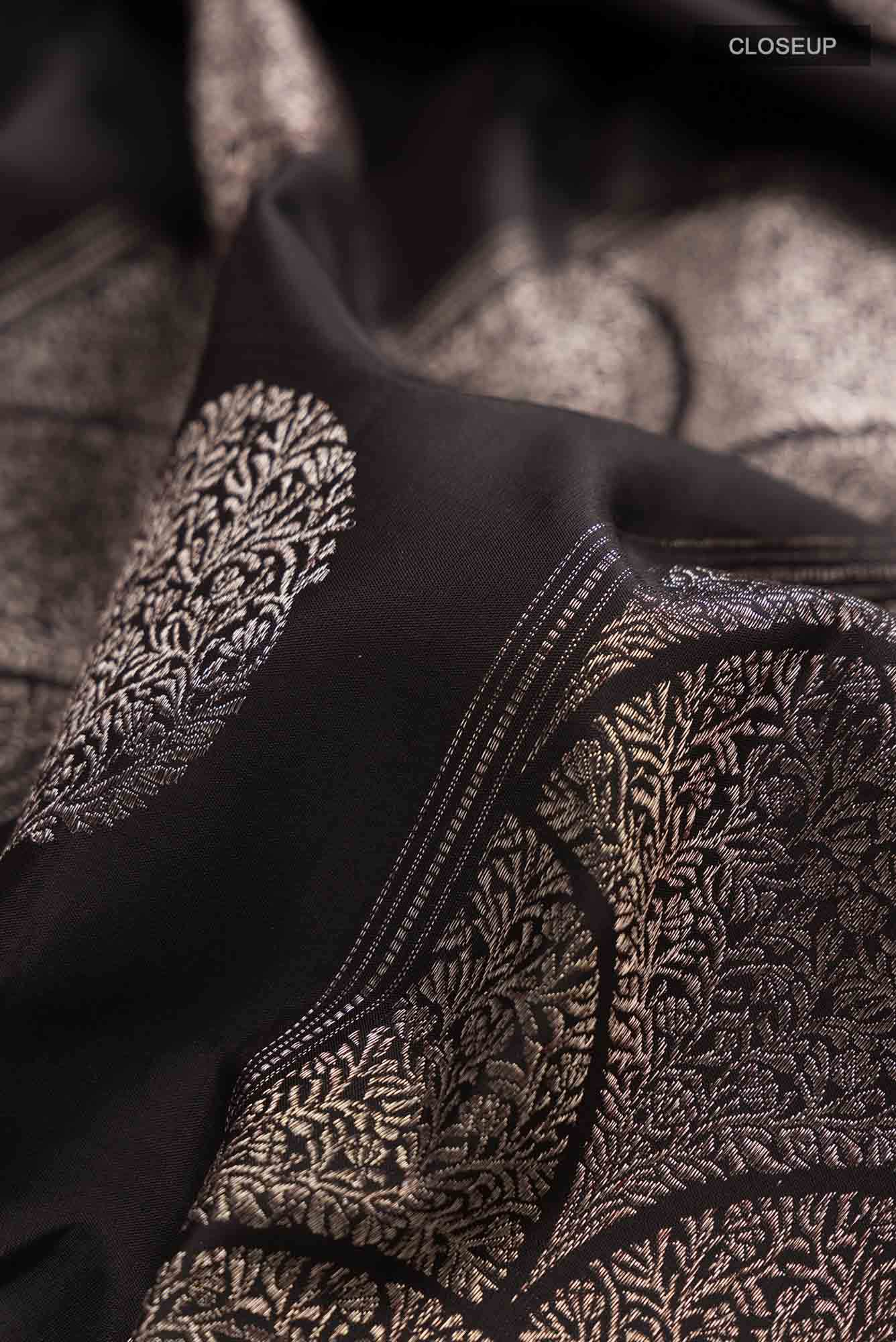 Black Kanchipuram Silk Saree