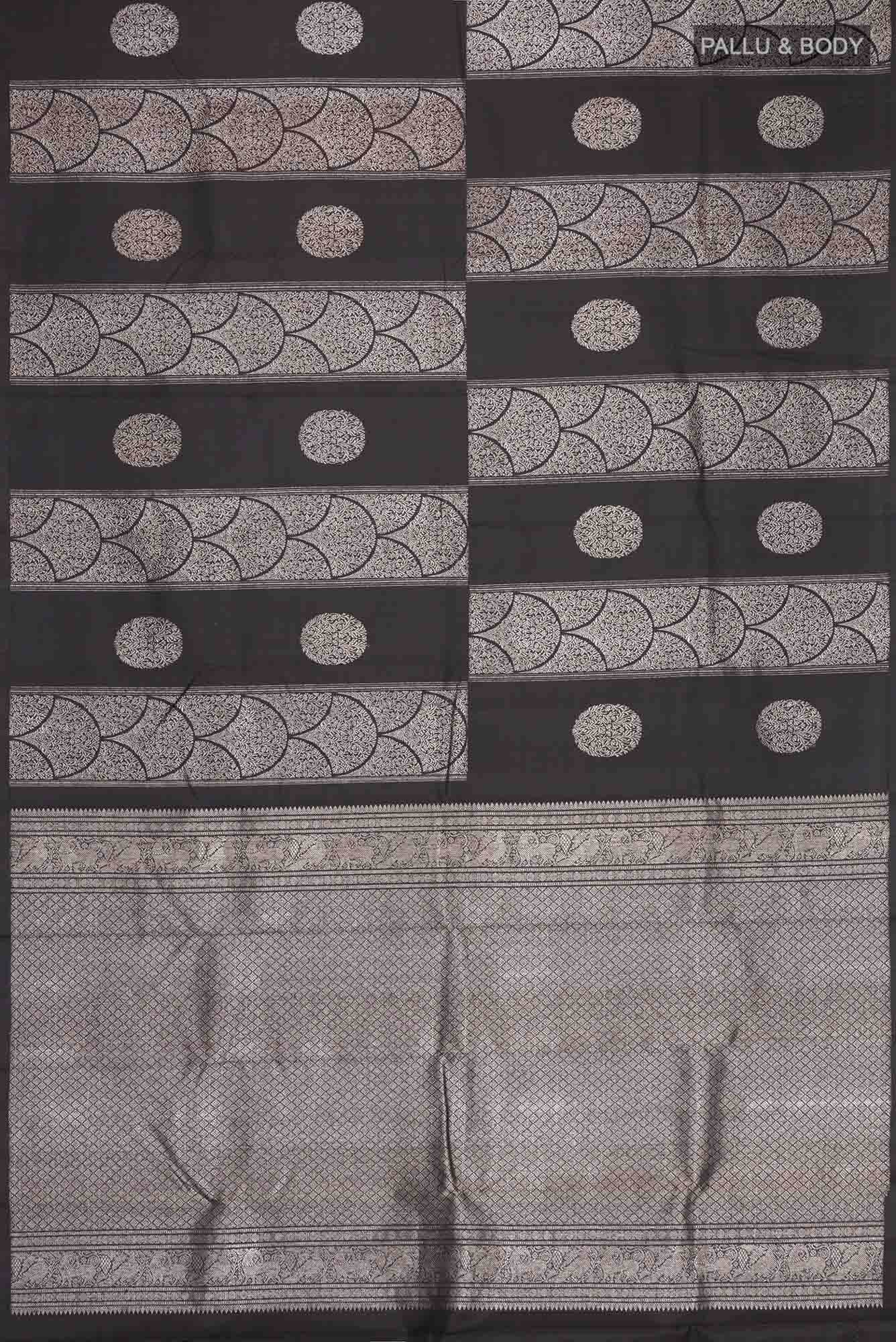 Black Kanchipuram Silk Saree