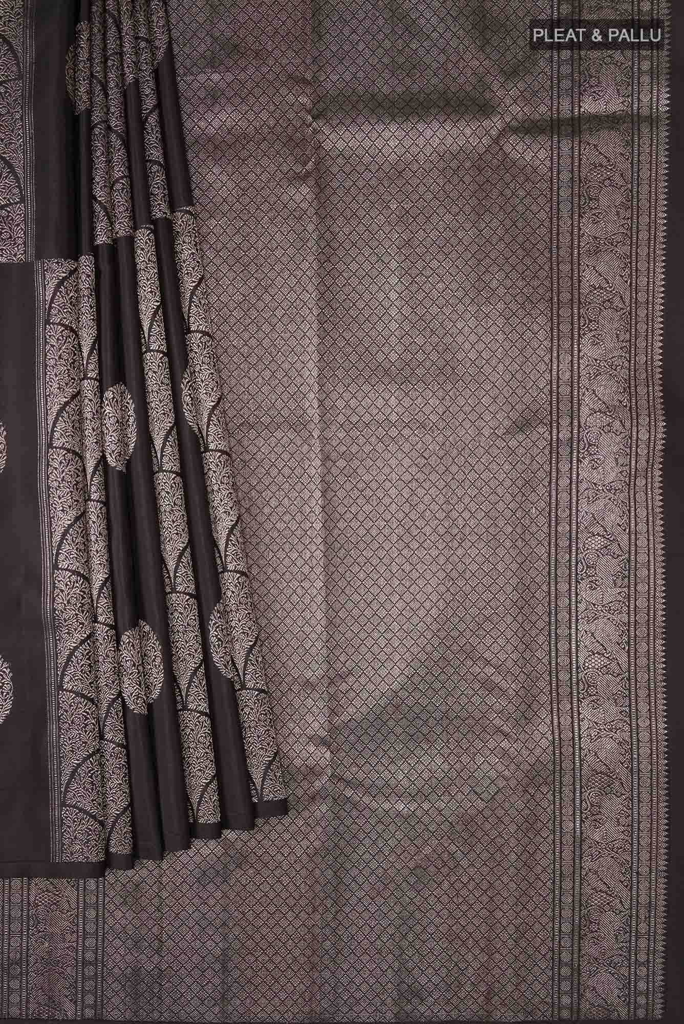 Black Kanchipuram Silk Saree