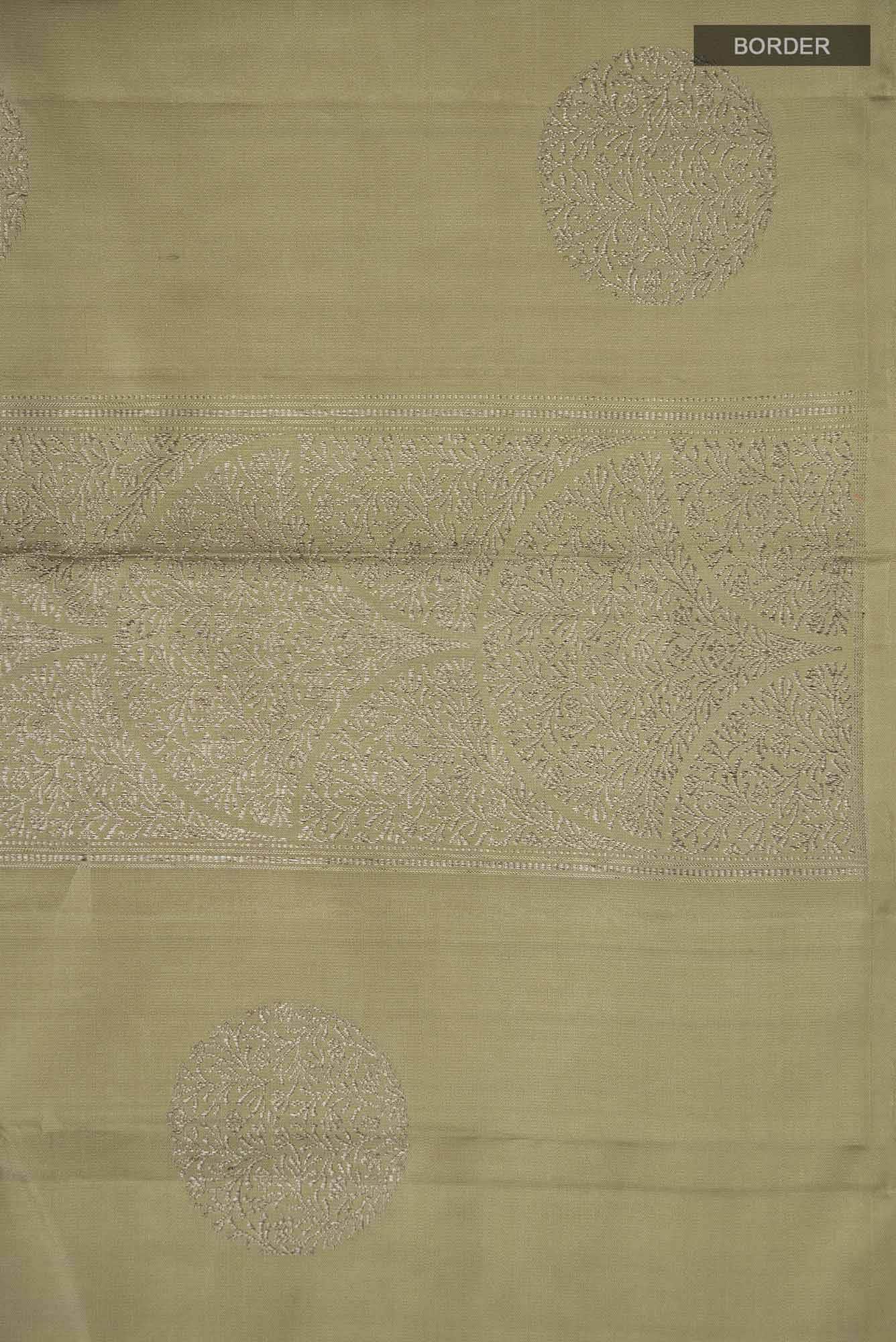 Beige Kanchipuram Silk Saree