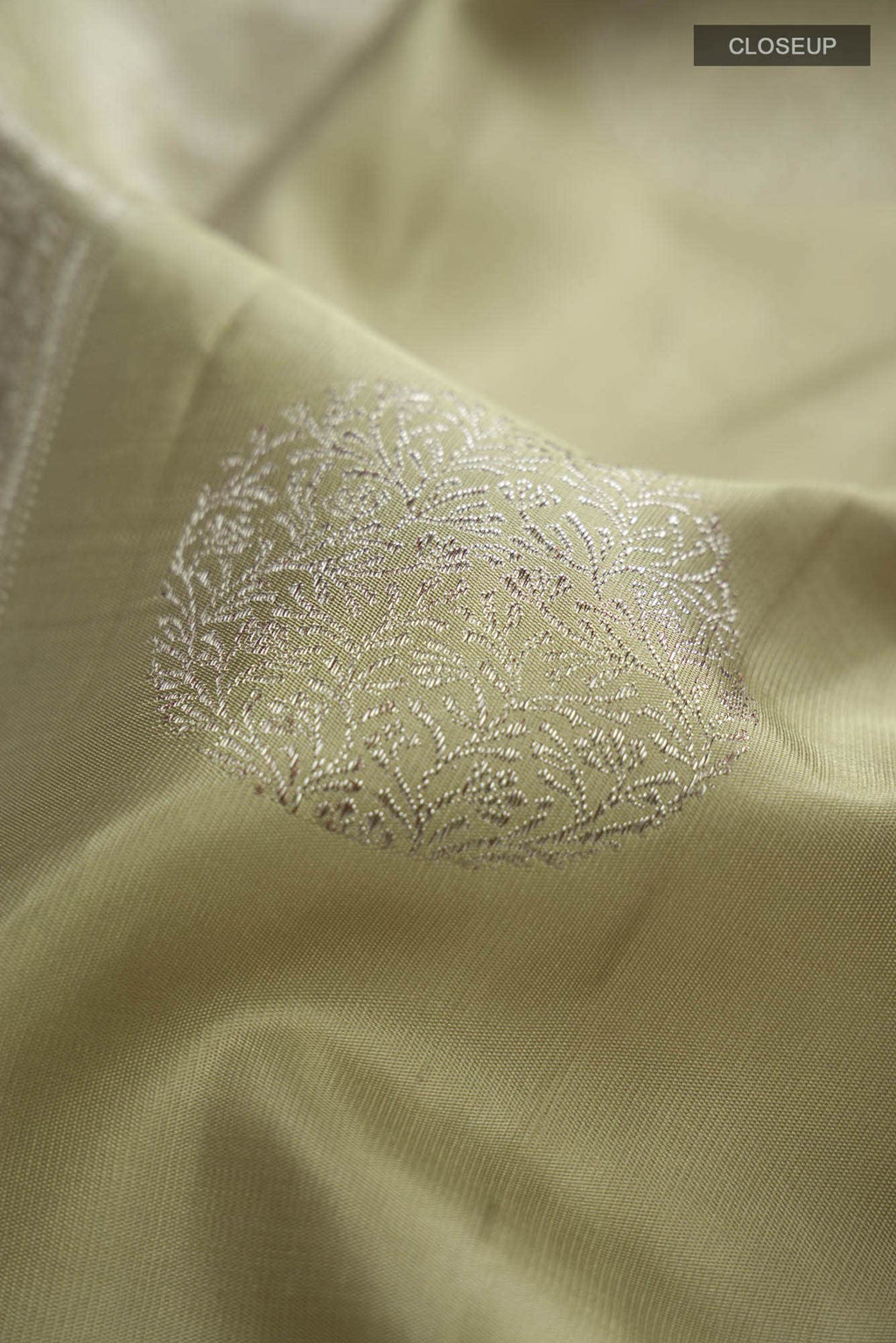 Beige Kanchipuram Silk Saree