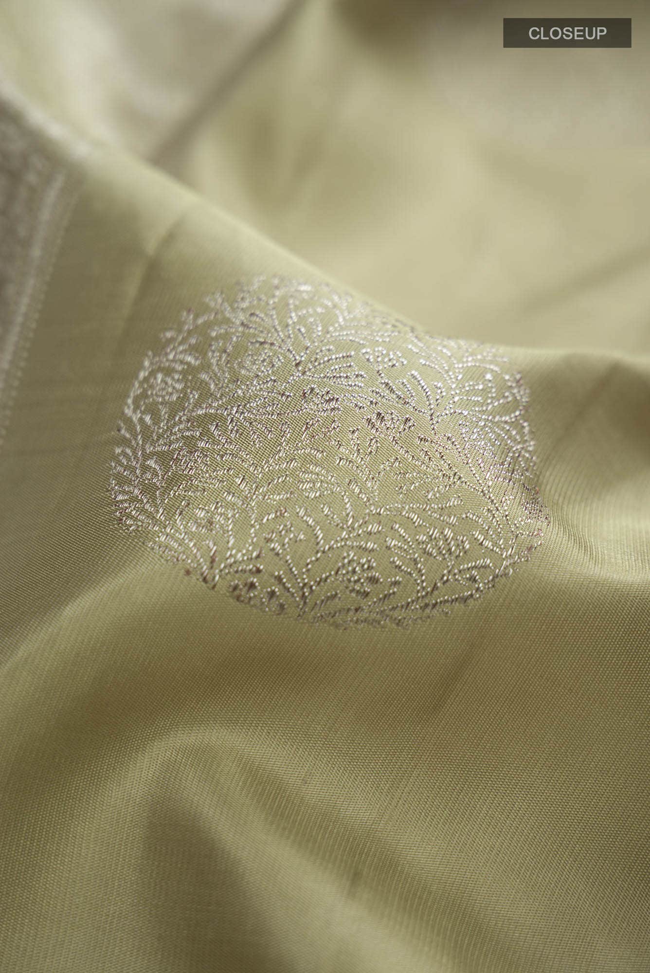 Beige Kanchipuram Silk Saree