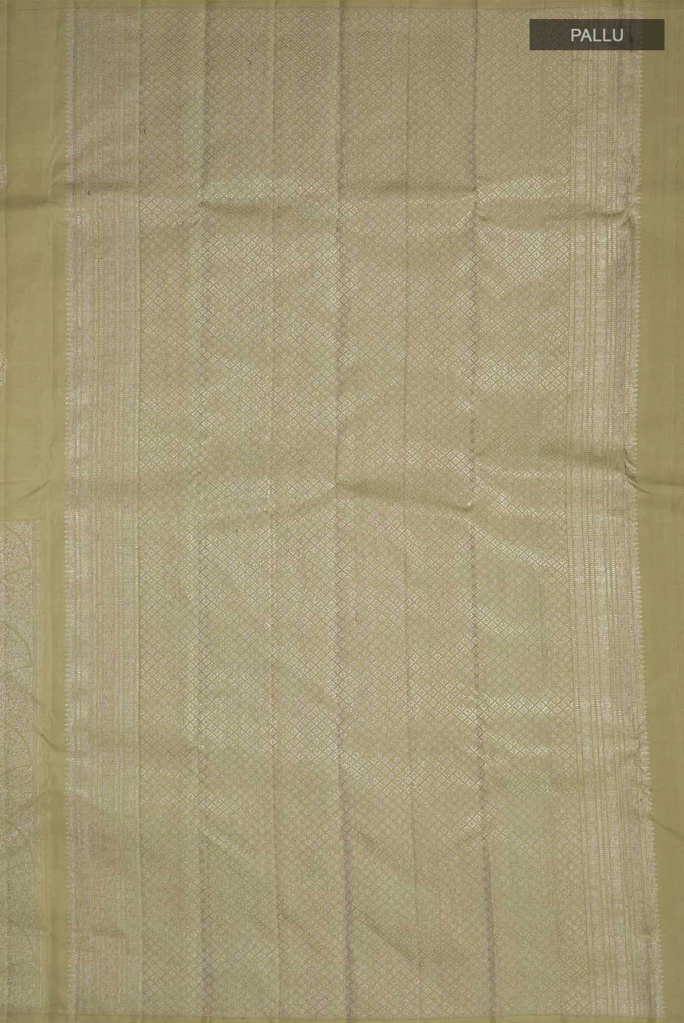 Beige Kanchipuram Silk Saree