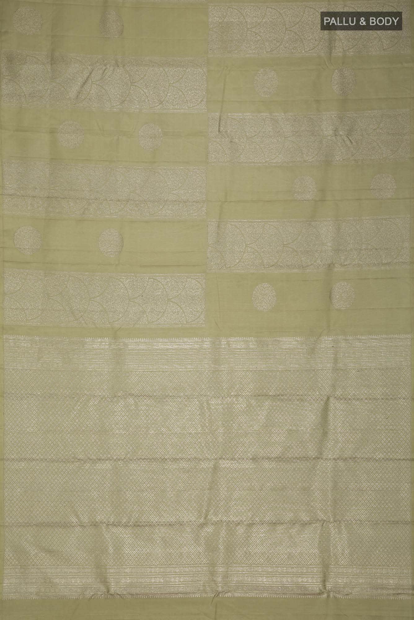 Beige Kanchipuram Silk Saree