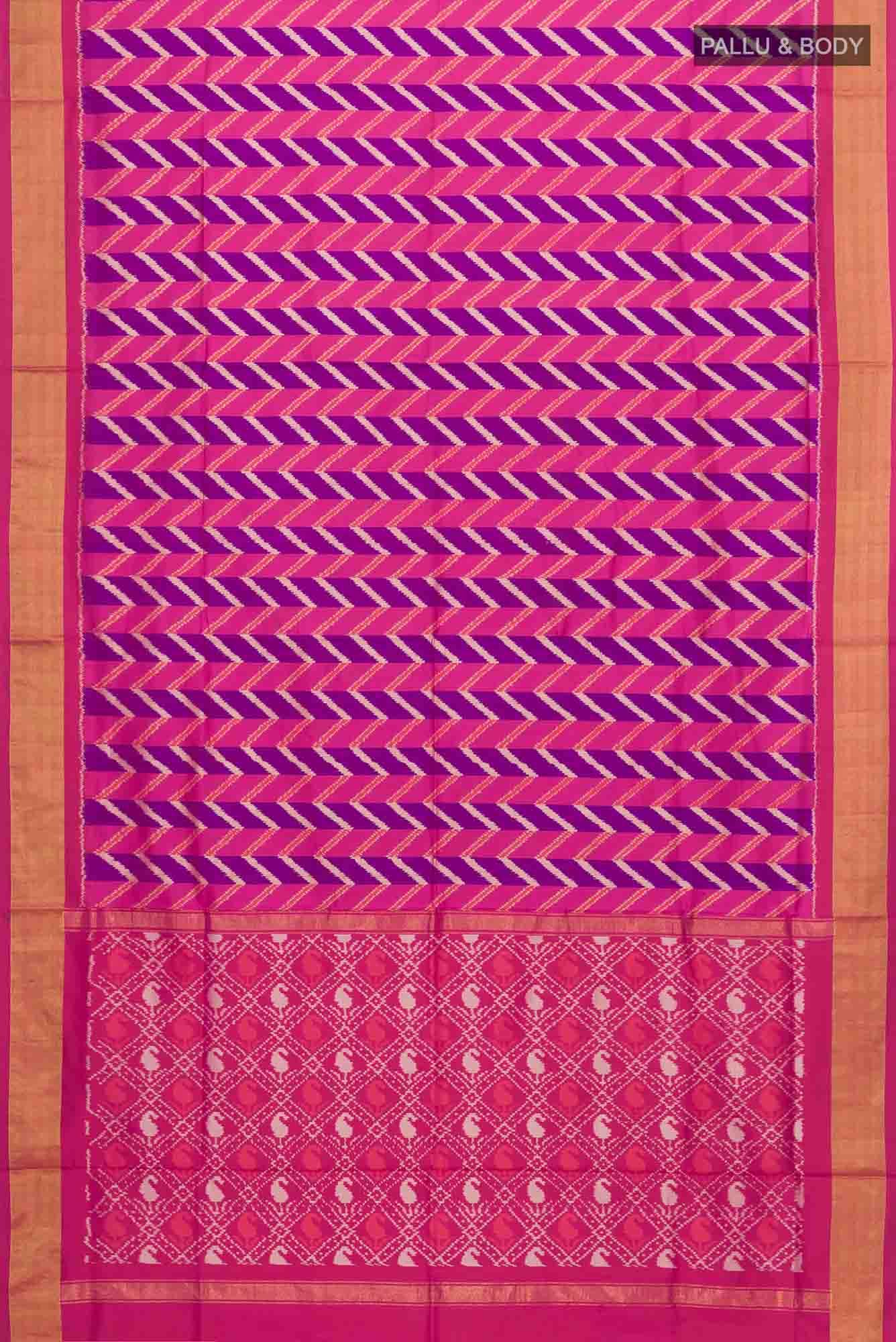 Pink Pochampally Silk Saree