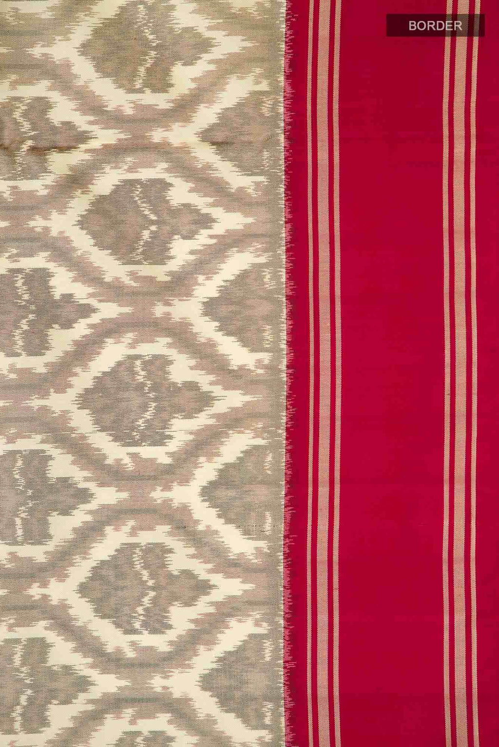 Beige Pochampally Silk Saree