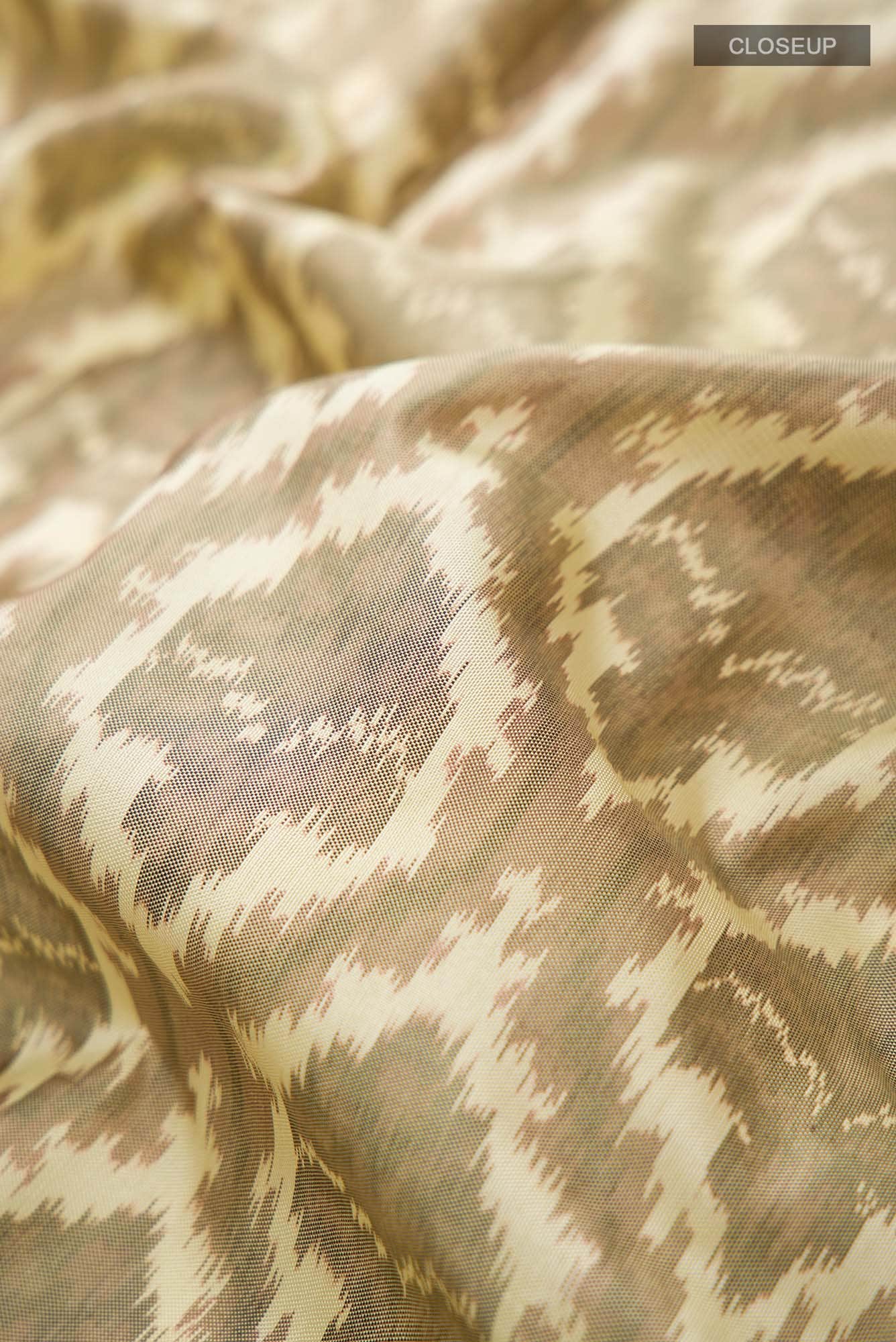 Beige Pochampally Silk Saree