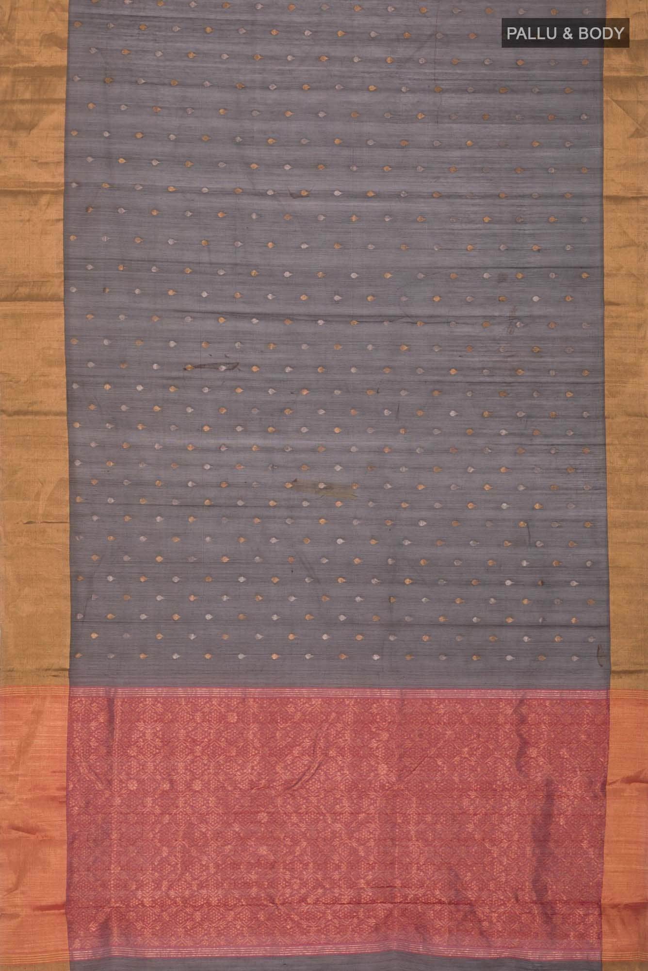 Black Chanderi Silk Cotton Saree