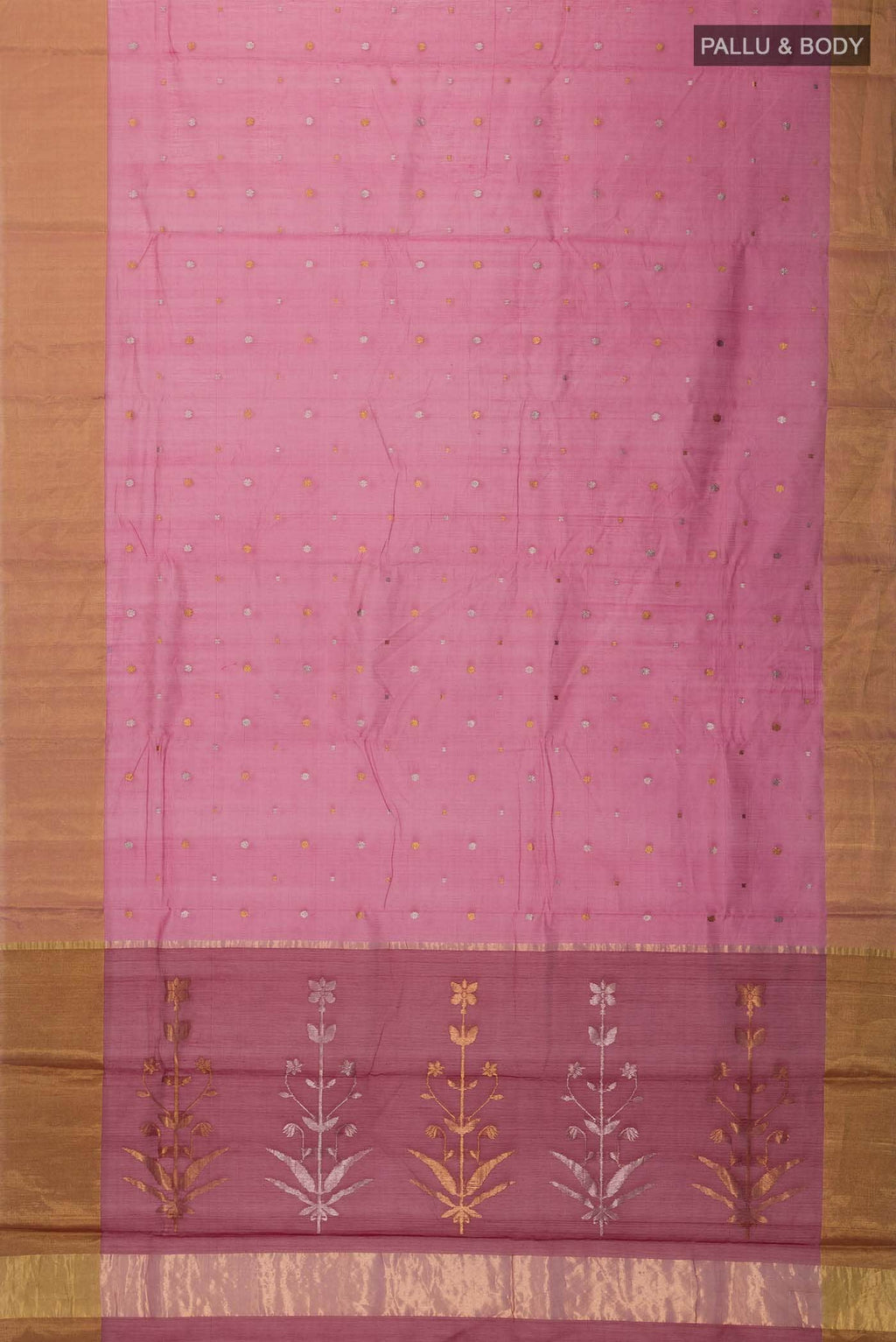 Pink Chanderi Silk Cotton Saree