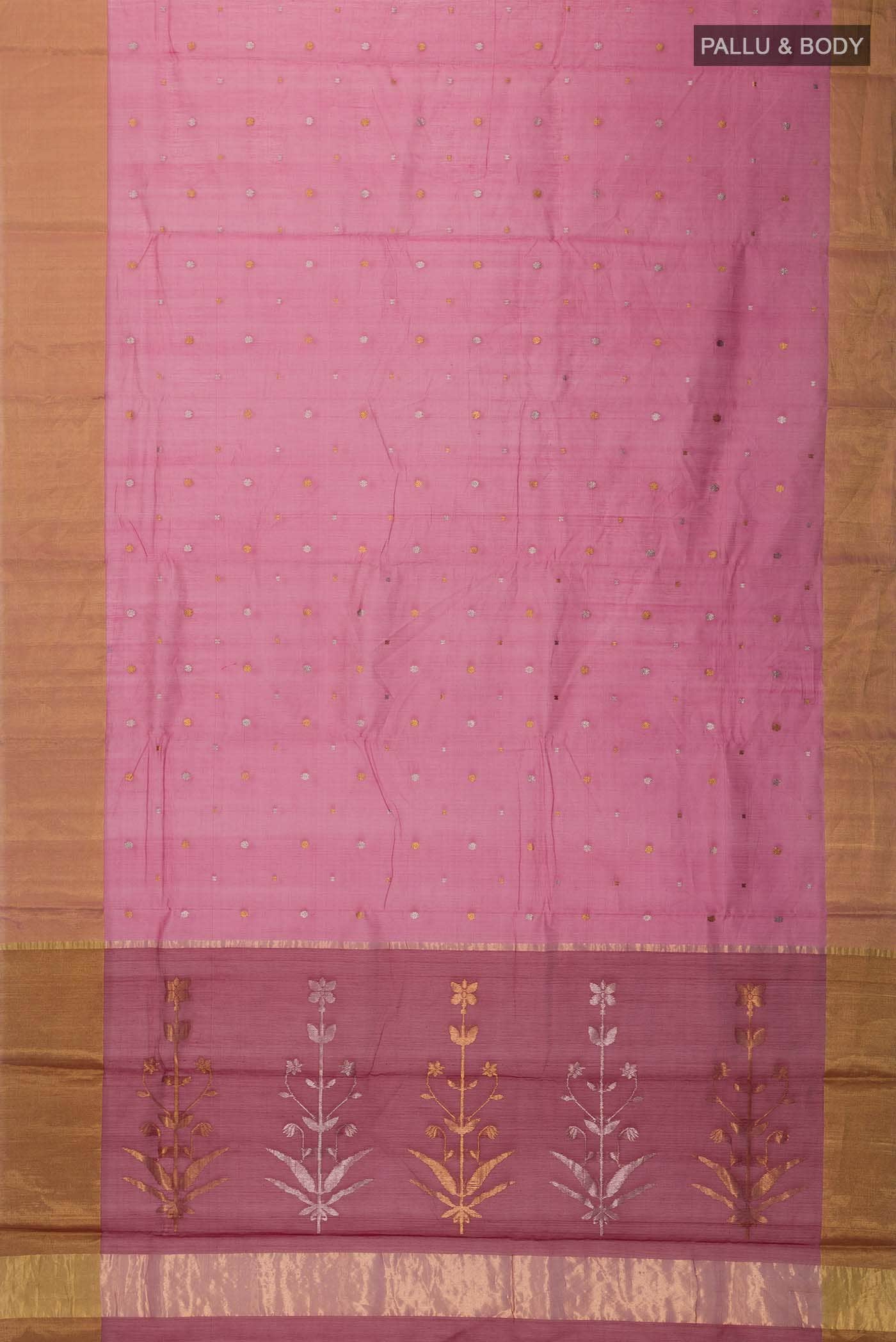 Pink Chanderi Silk Cotton Saree