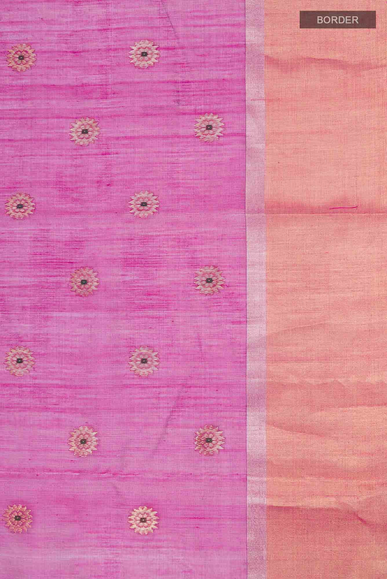 Magenta Chanderi Silk Cotton Saree