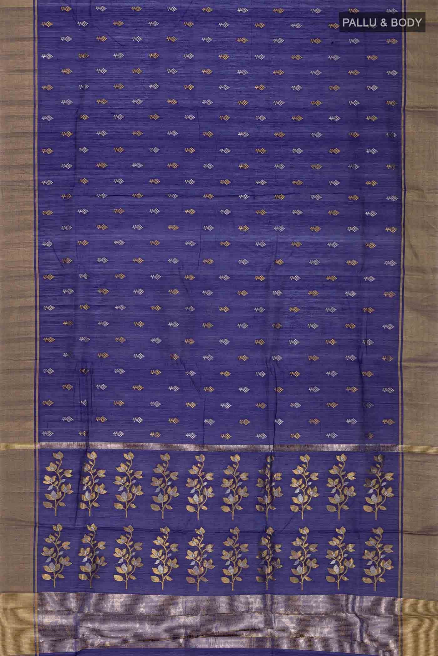 Blue Chanderi Silk Cotton Saree