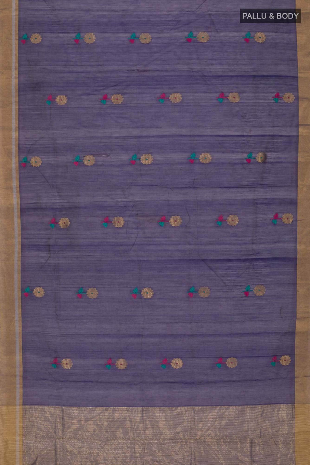 Blue Chanderi Silk Cotton Saree