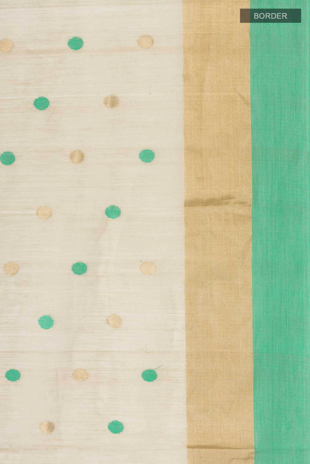 Beige Chanderi Silk Cotton Saree