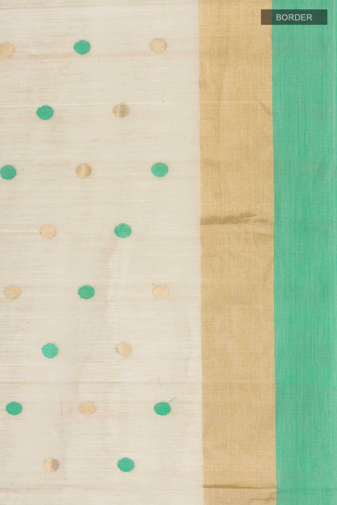 Beige Chanderi Silk Cotton Saree