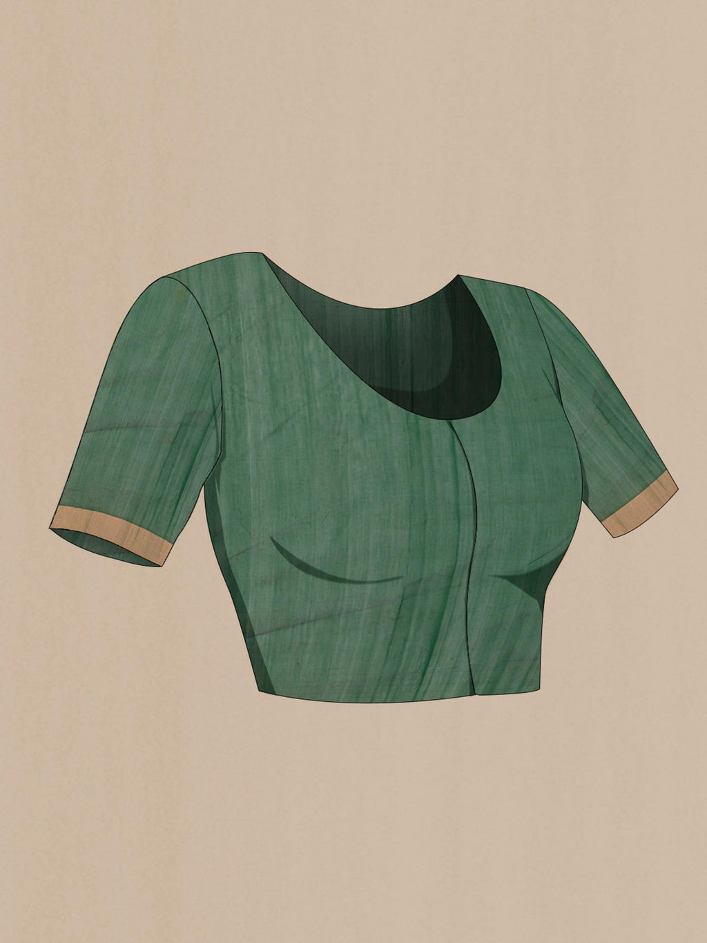 Green Chanderi Silk Cotton Saree