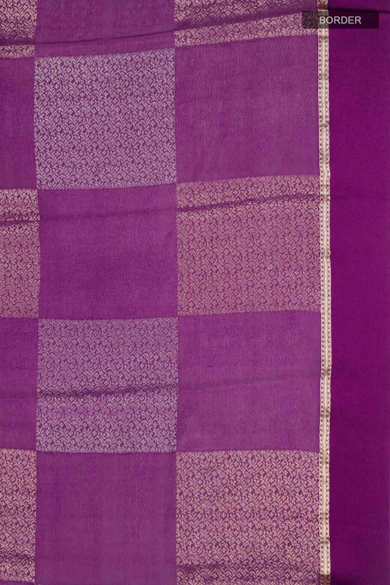 Violet Mysore Crepe Saree