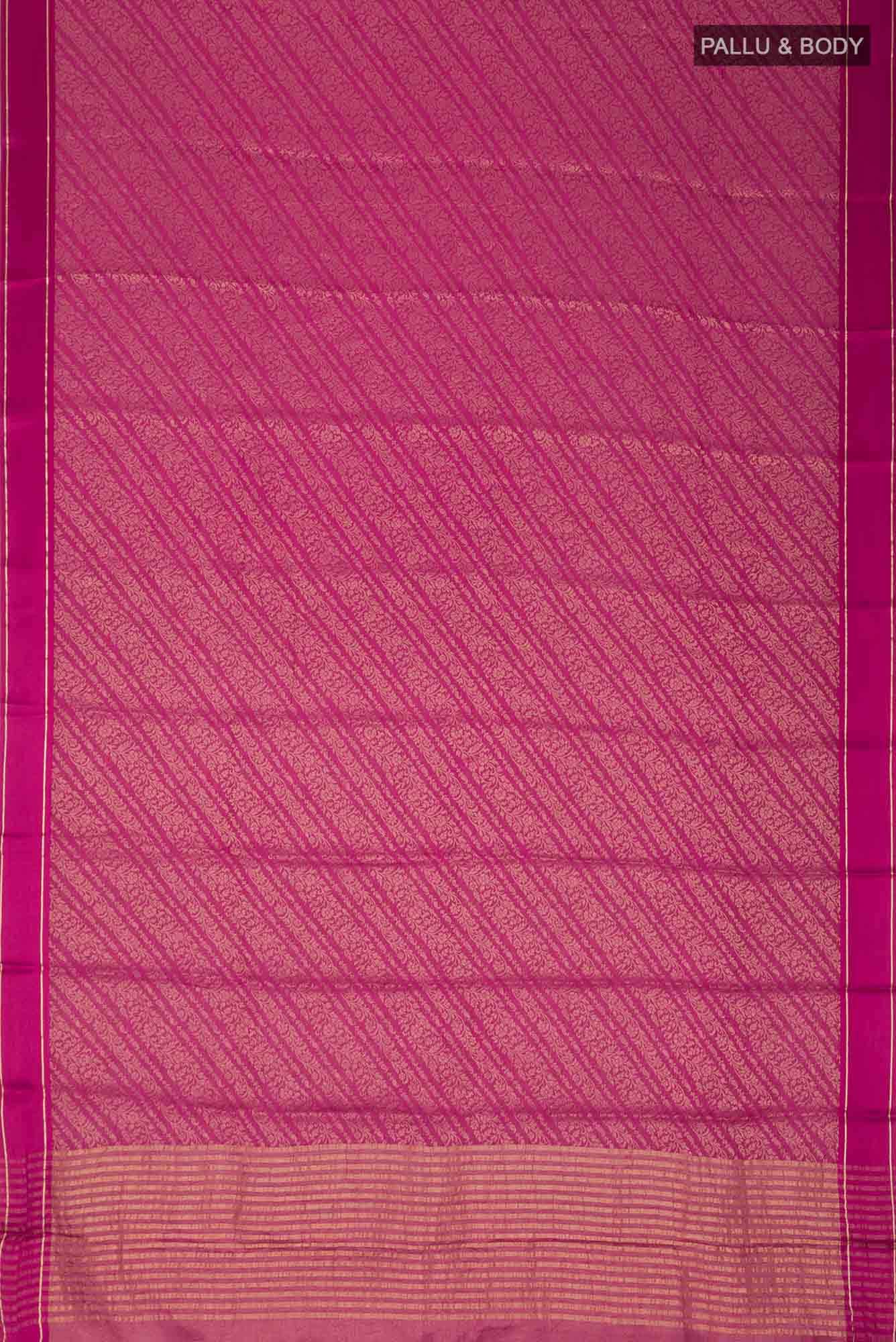 Pink Mysore Crepe Saree