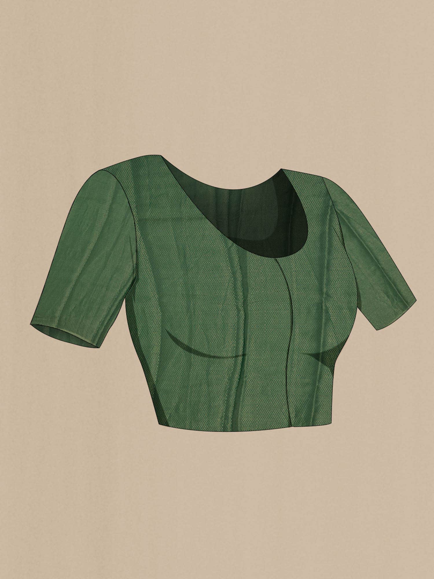 Green Mysore Crepe Saree