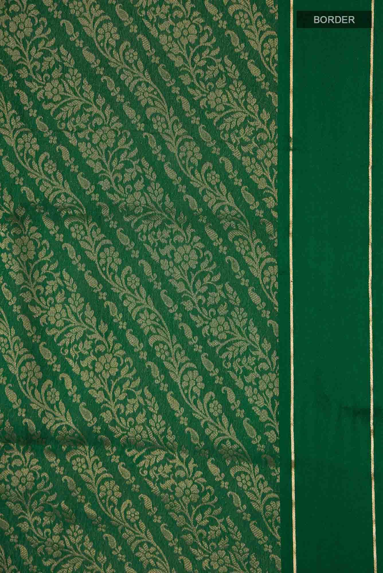 Green Mysore Crepe Saree
