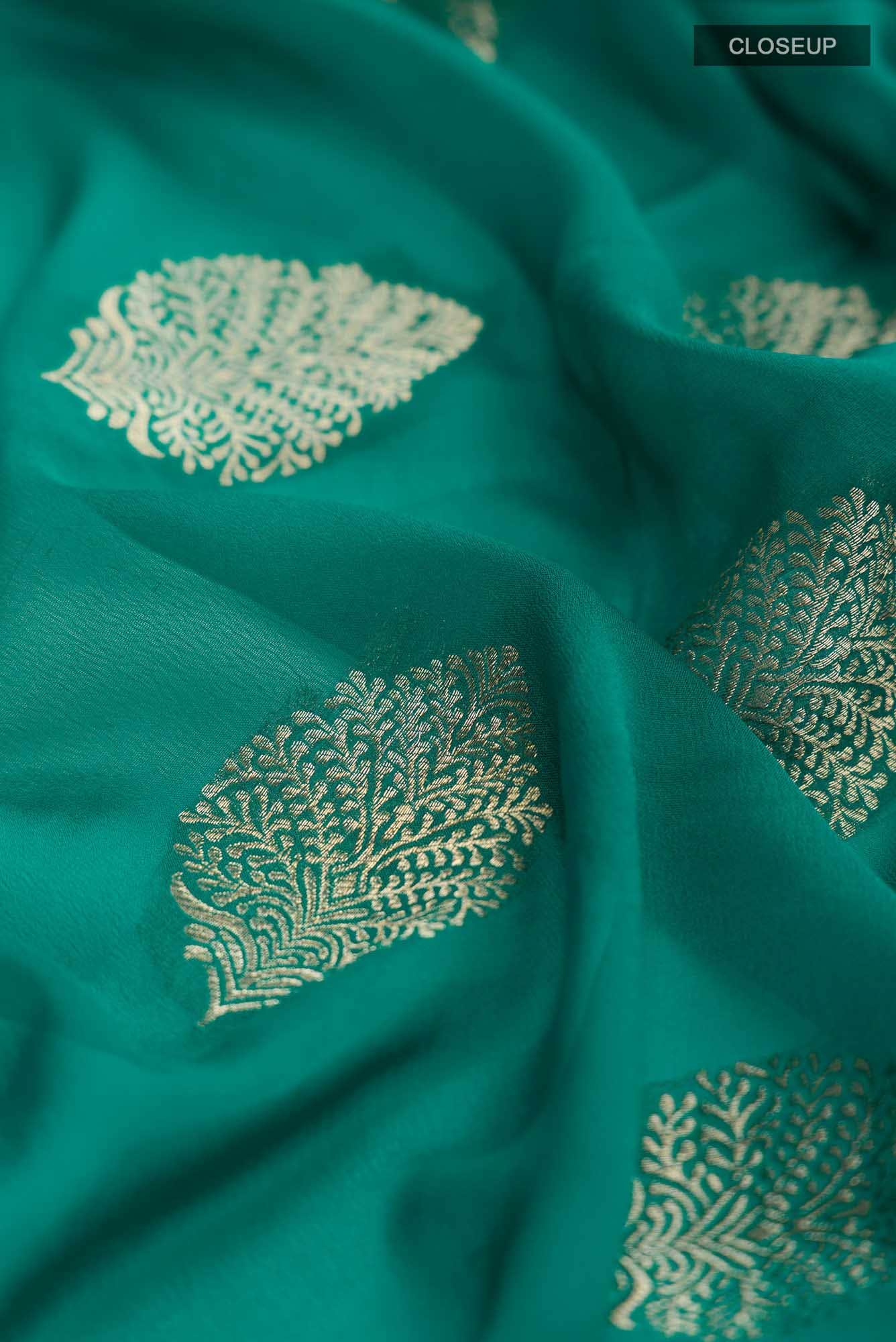 Green Mysore Georgette Saree