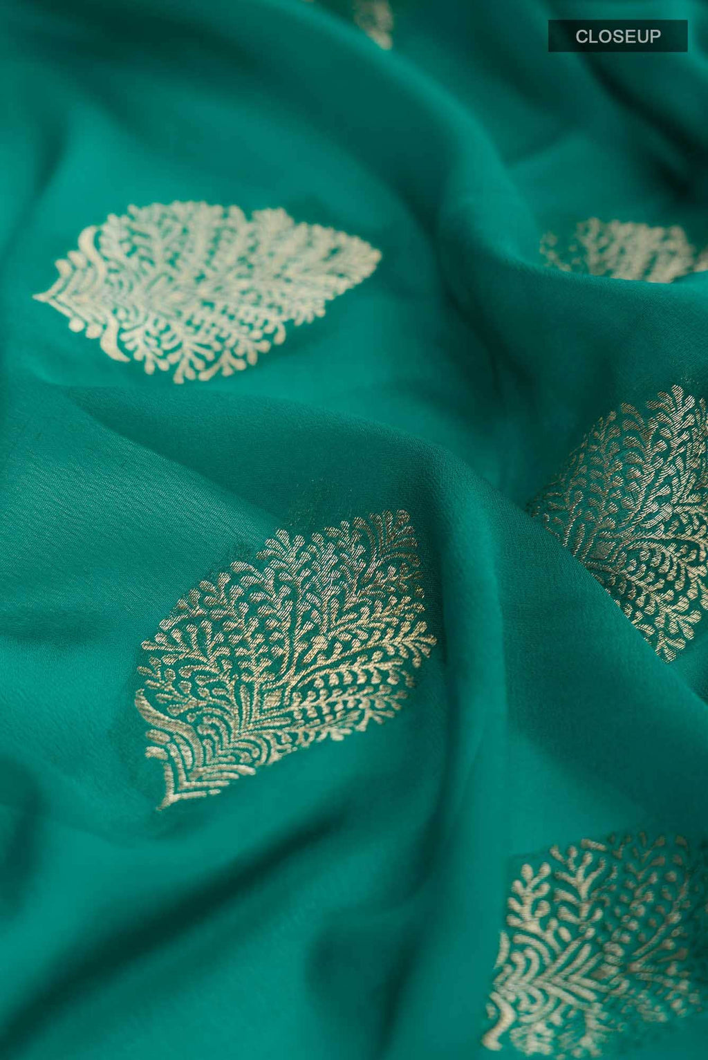Green Mysore Georgette Saree