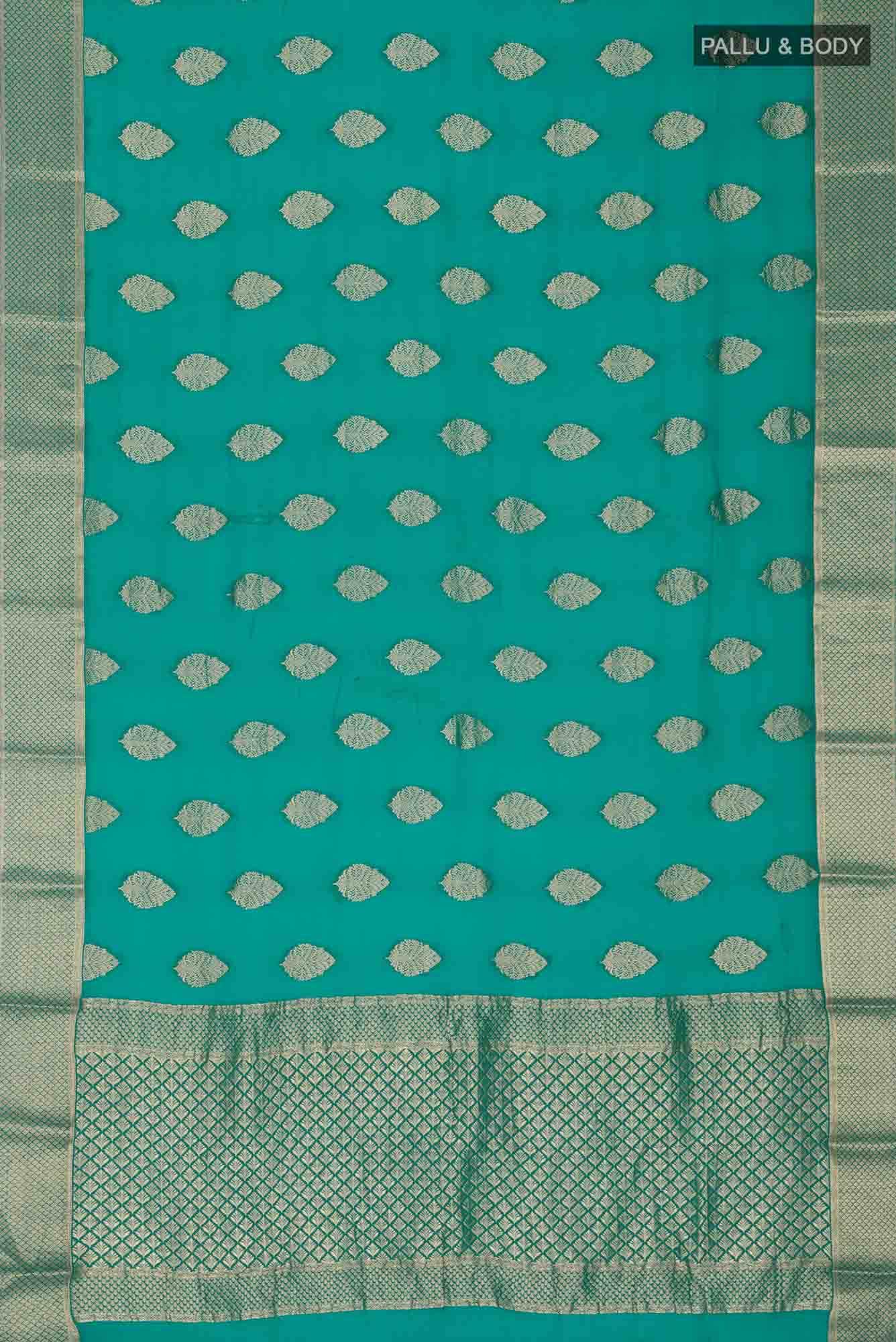 Green Mysore Georgette Saree