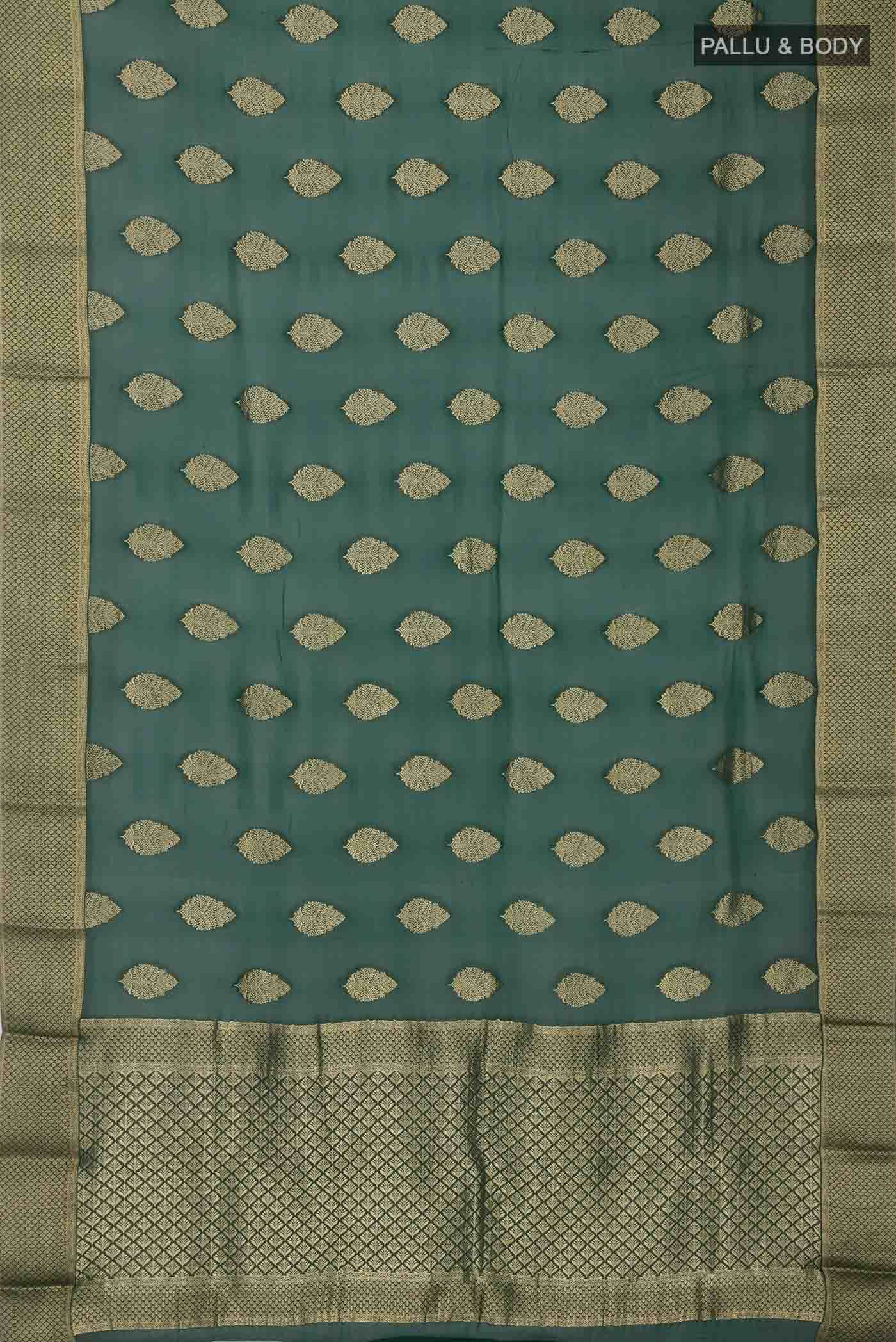 Green Mysore Georgette Saree
