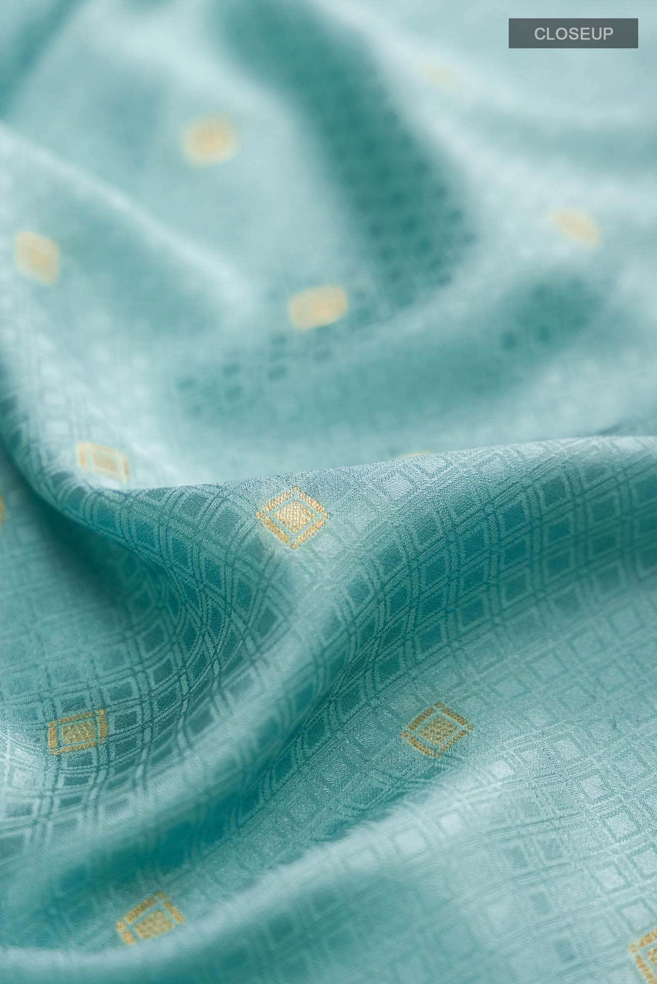 Sea Green Mysore Crepe Saree