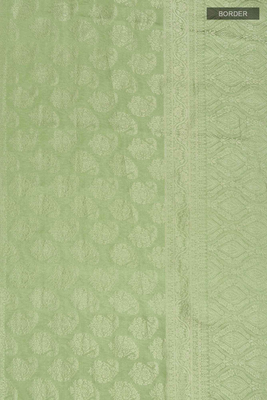Green Mysore Crepe Saree