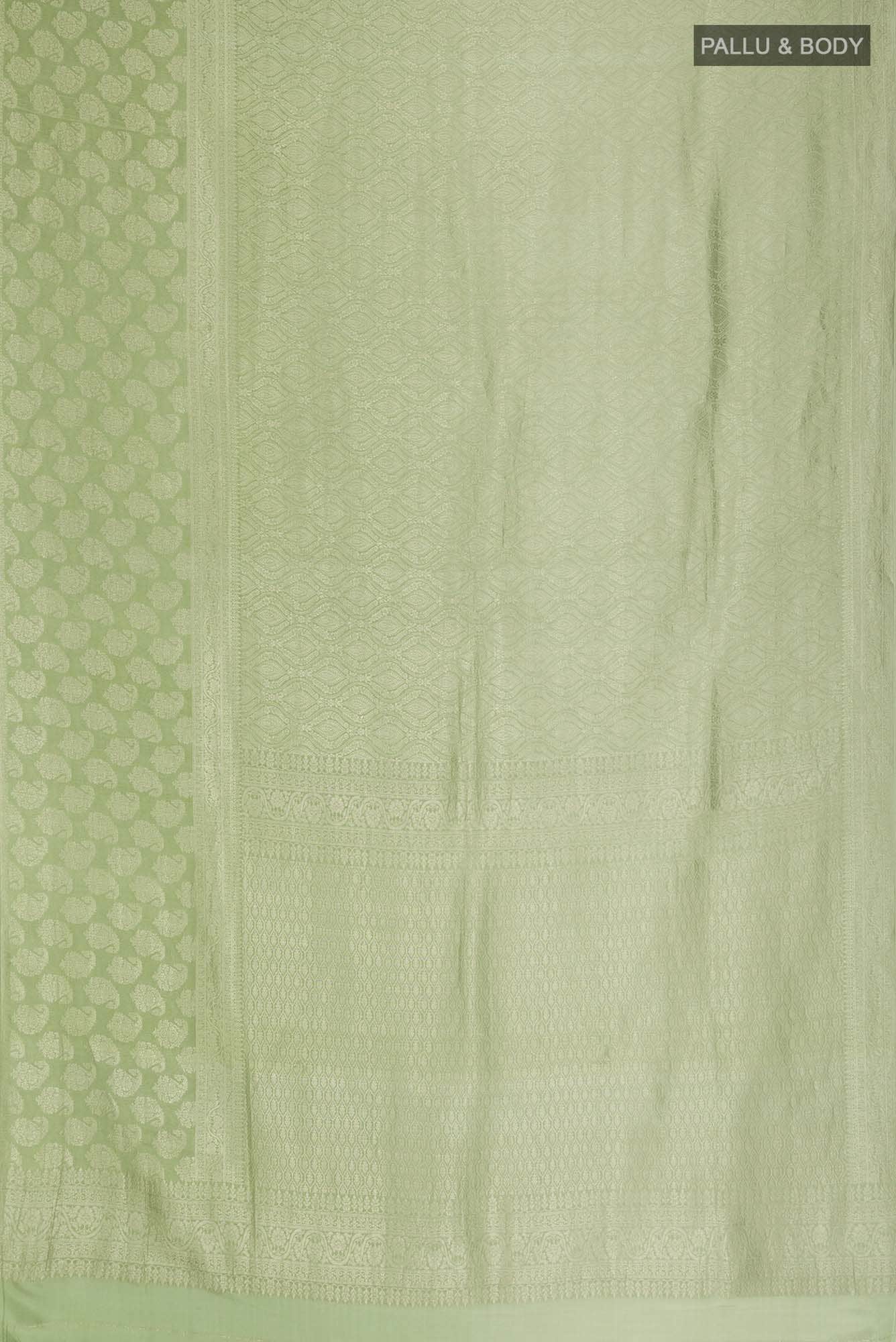 Green Mysore Crepe Saree
