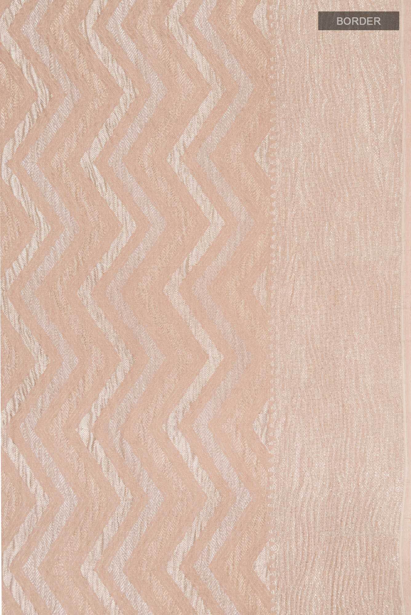 Beige Mysore Crepe Saree