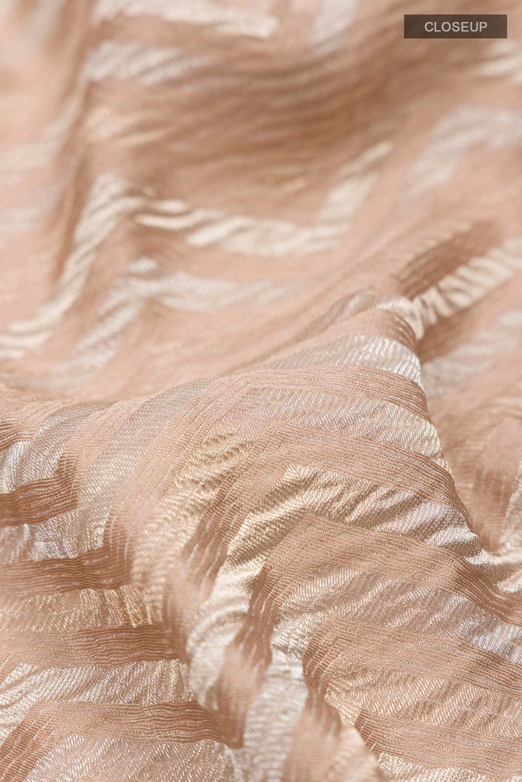 Beige Mysore Crepe Saree