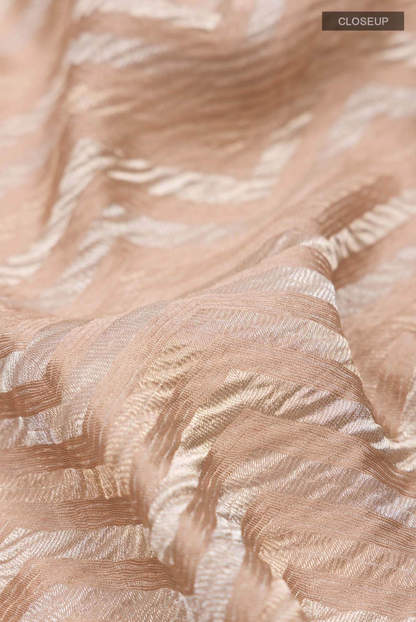Beige Mysore Crepe Saree