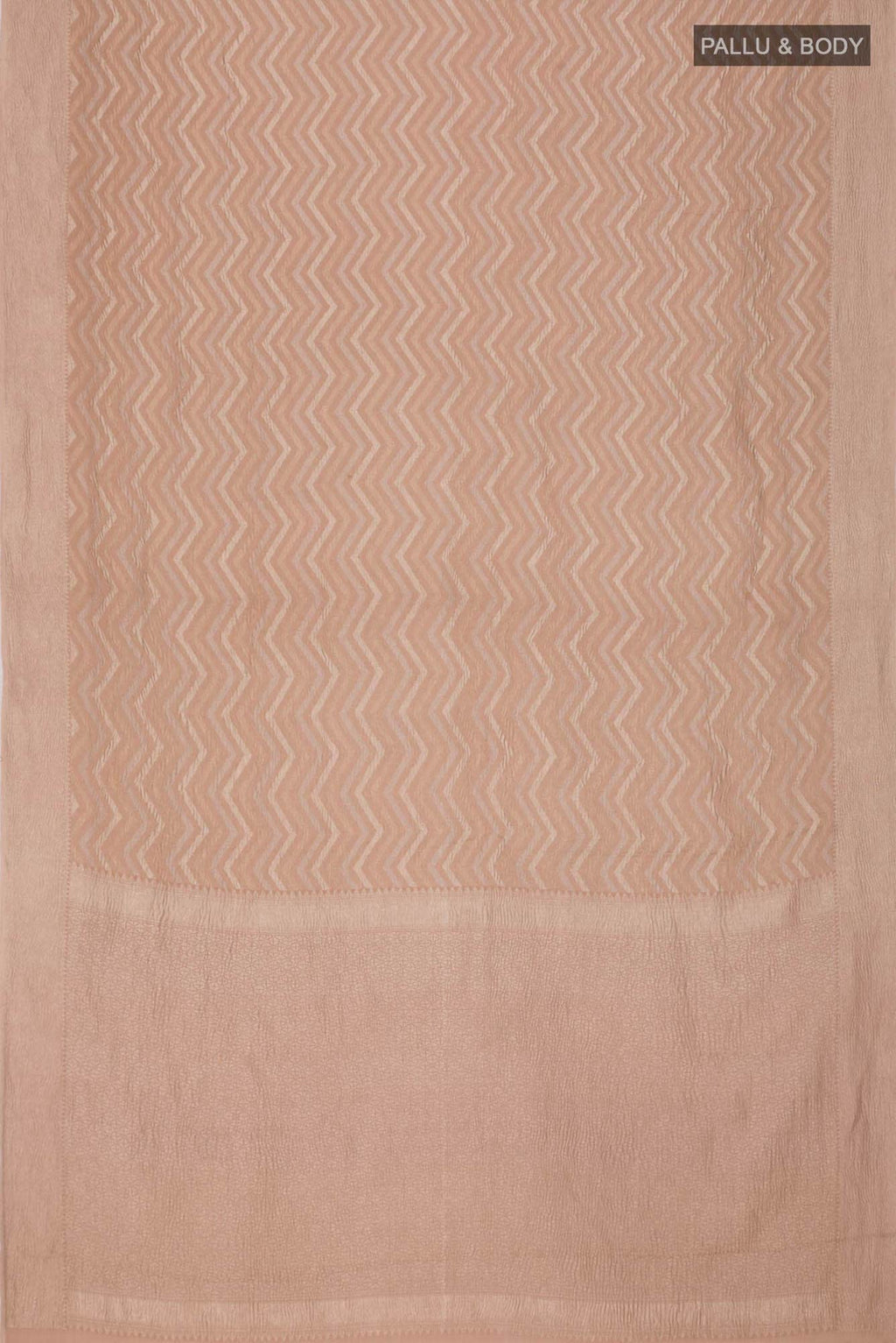 Beige Mysore Crepe Saree