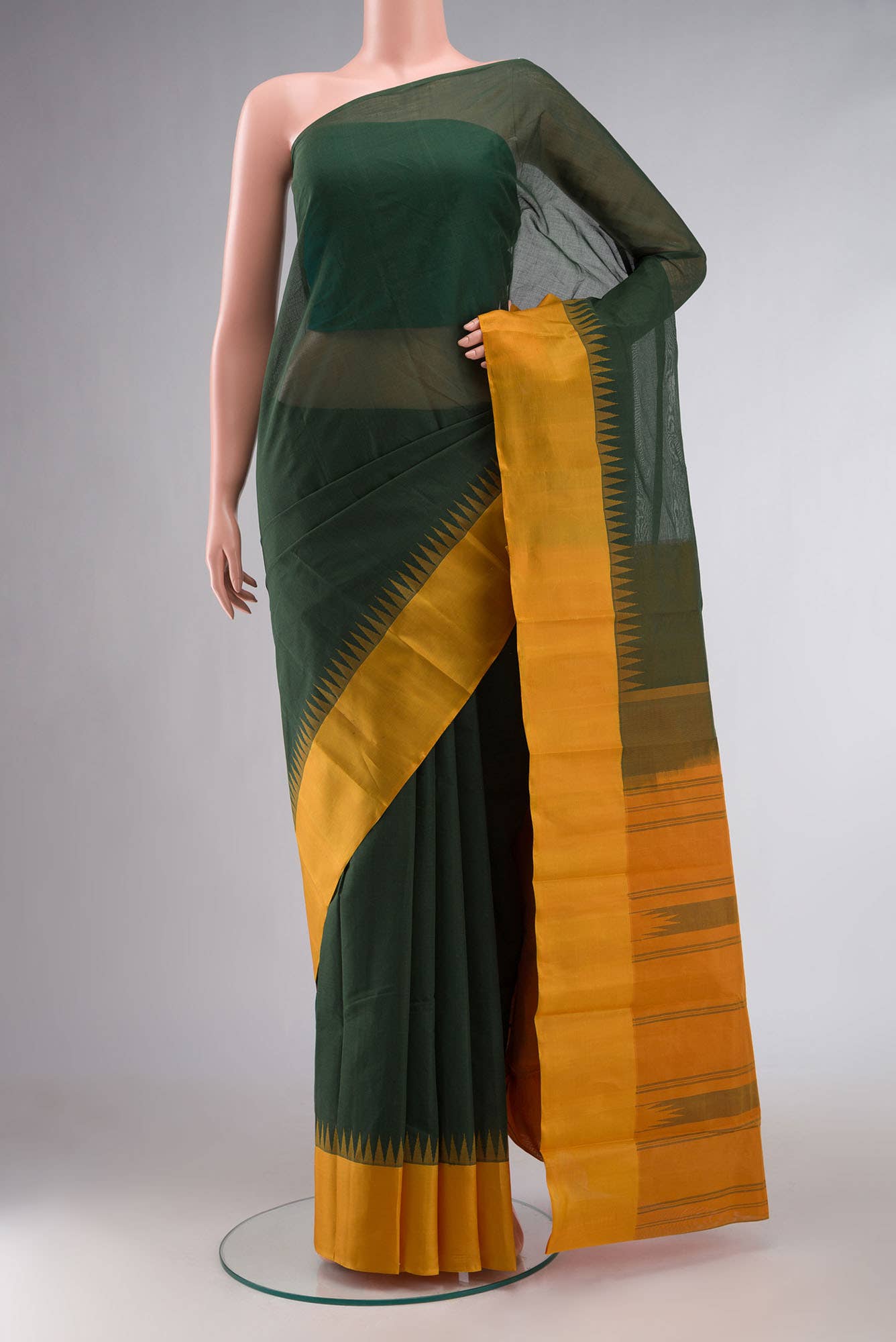 Green Kanchi Cotton Saree